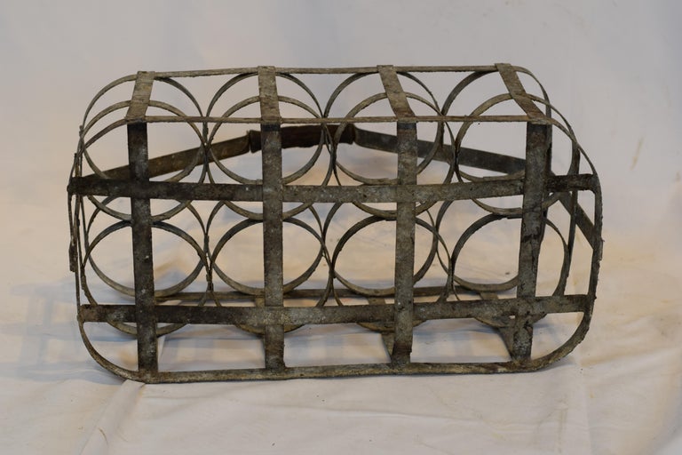 Early 20th Century Vintage French Eight Bottle Wine Carrier Basket at 1stDibs
