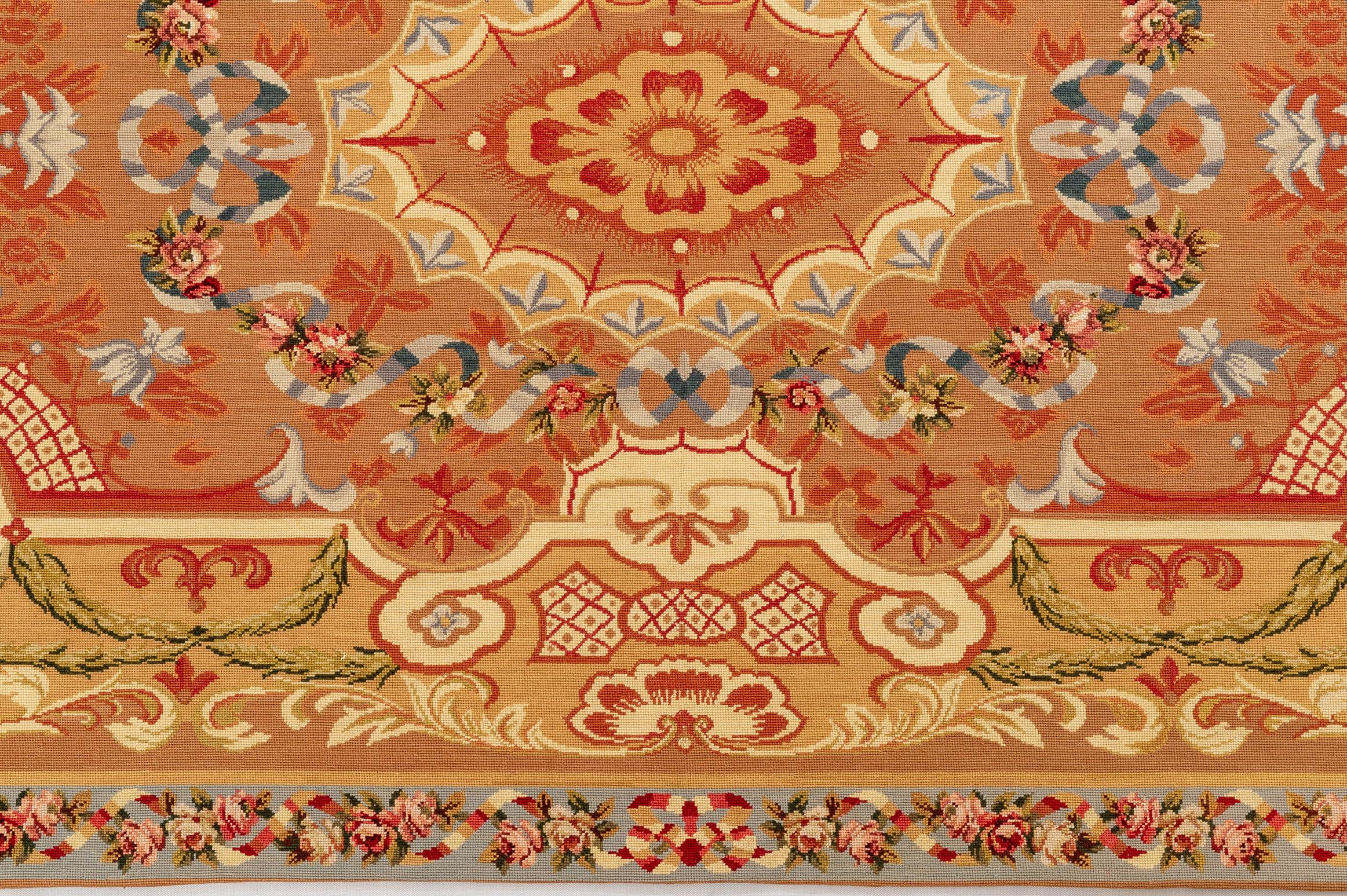 Needle Point Carpet or Tapestry in Aubusson Style For Sale 7