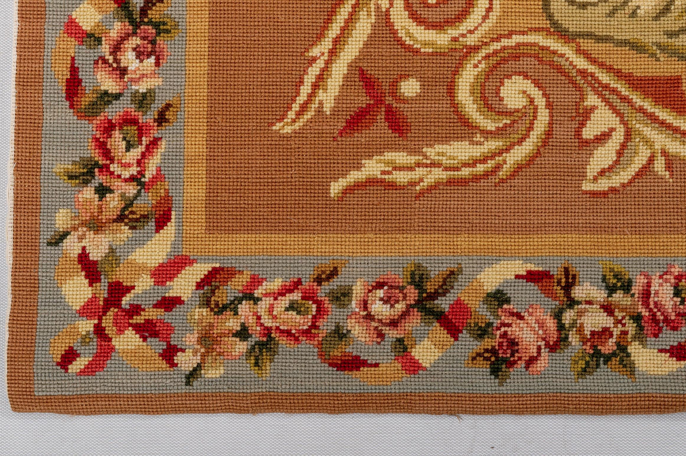 20th Century Needle Point Carpet or Tapestry in Aubusson Style For Sale