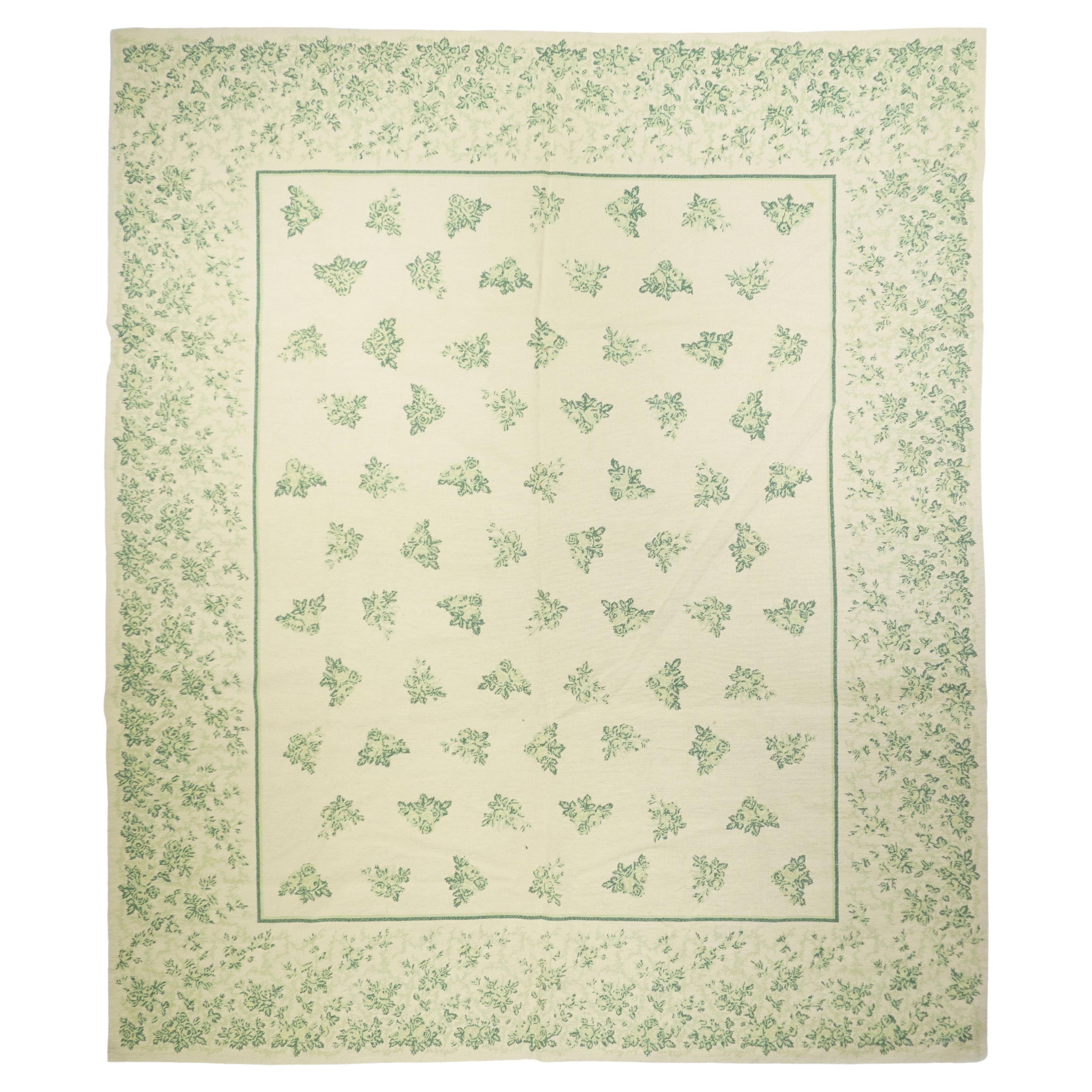 Alfombra de lana de tejido plano Needle Point 8'0" x 10'0" en venta