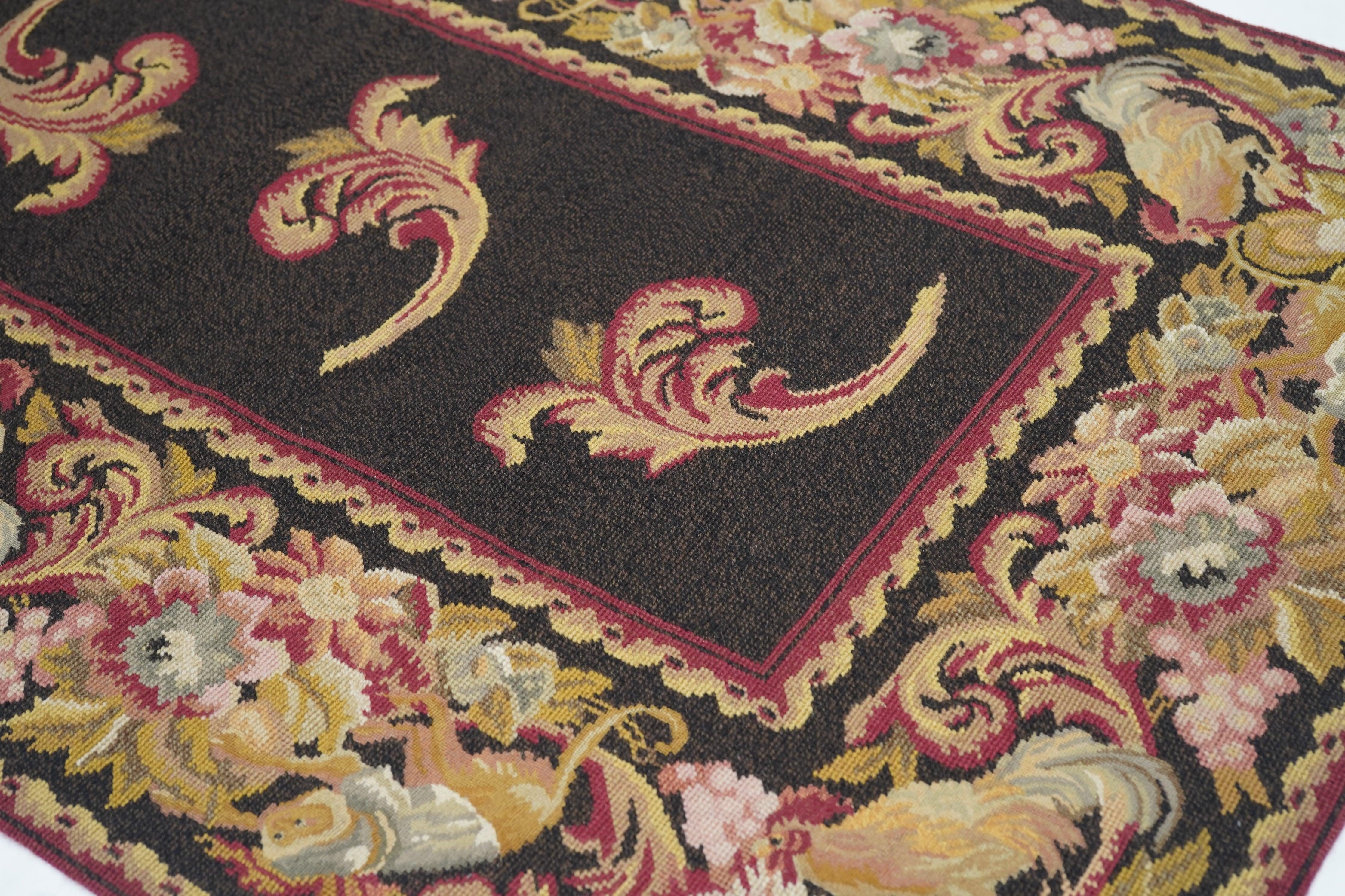 Needle Point Runner 2'8'' x 9'11'' In New Condition For Sale In New York, NY