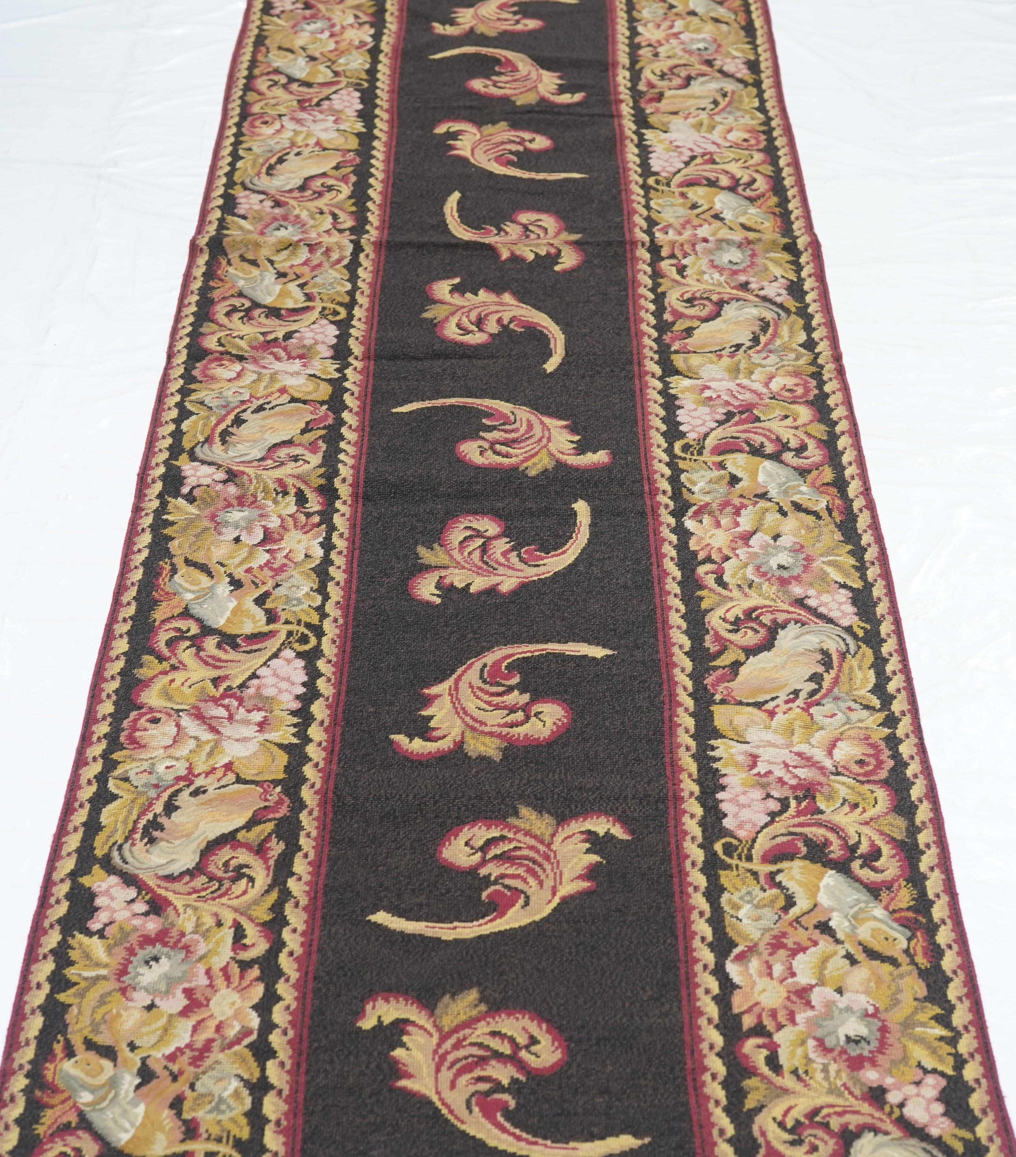Needle Point Runner 2'8'' x 9'11'' For Sale 1