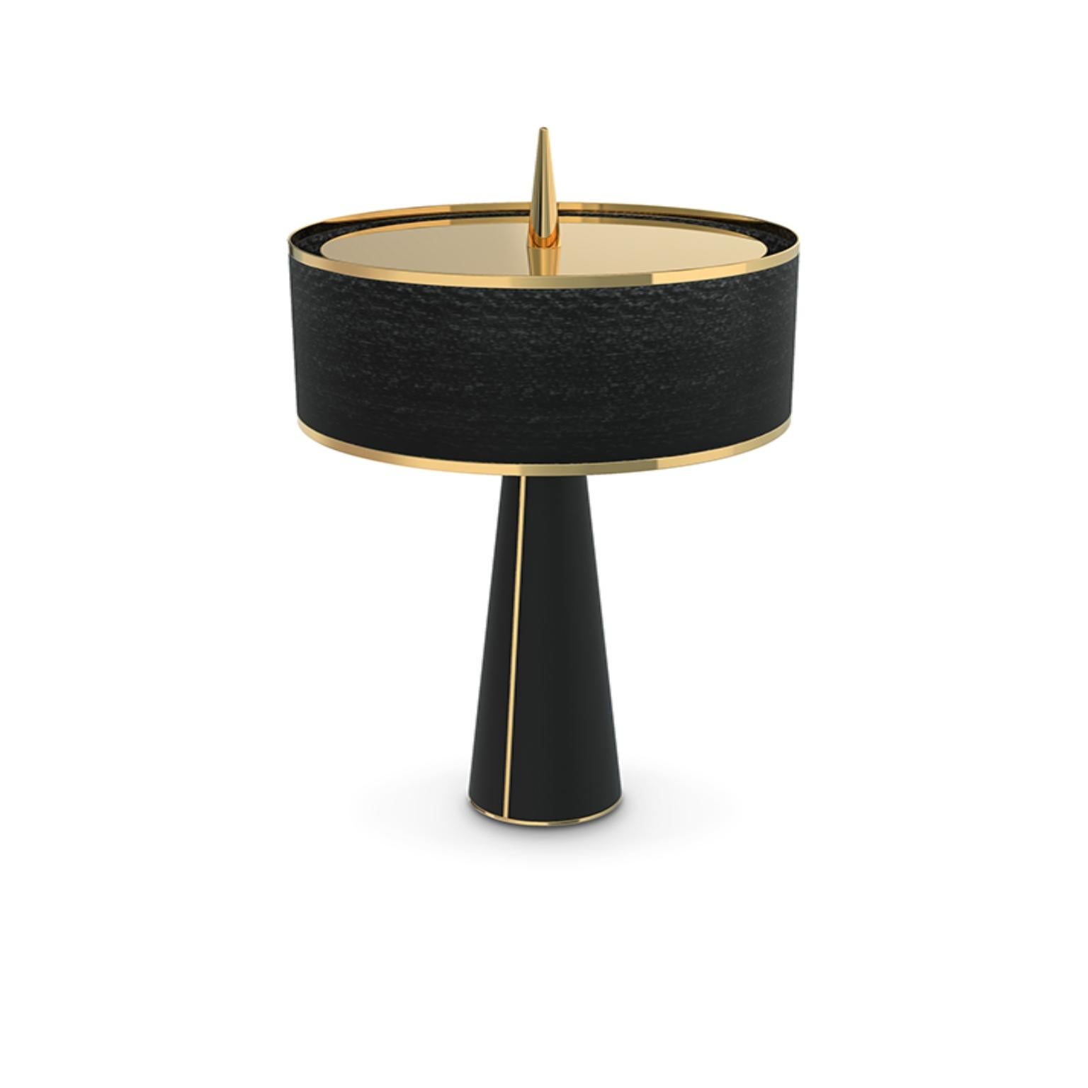 Modern Needle Brass Table Lamp by Luxxu

Modern Needle Brass Table Lamp by Luxxu is designed to be a durable, well-made lighting piece with a simple design that will never go out of style, made in gold-plated brass, black lacquered wood, and black