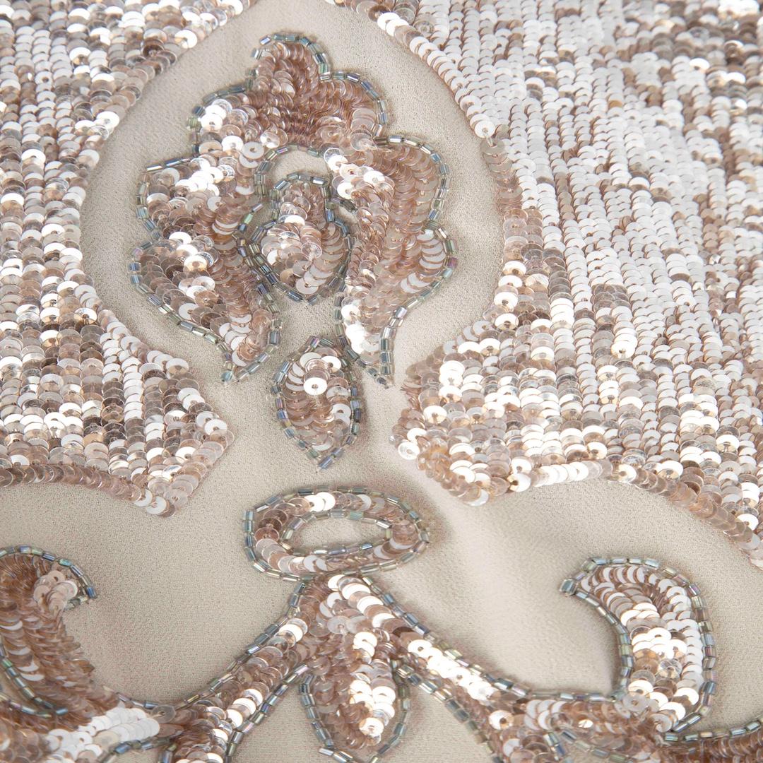 Women's Needle & Thread Beige Sequin Sleeveless Mini Dress Size S