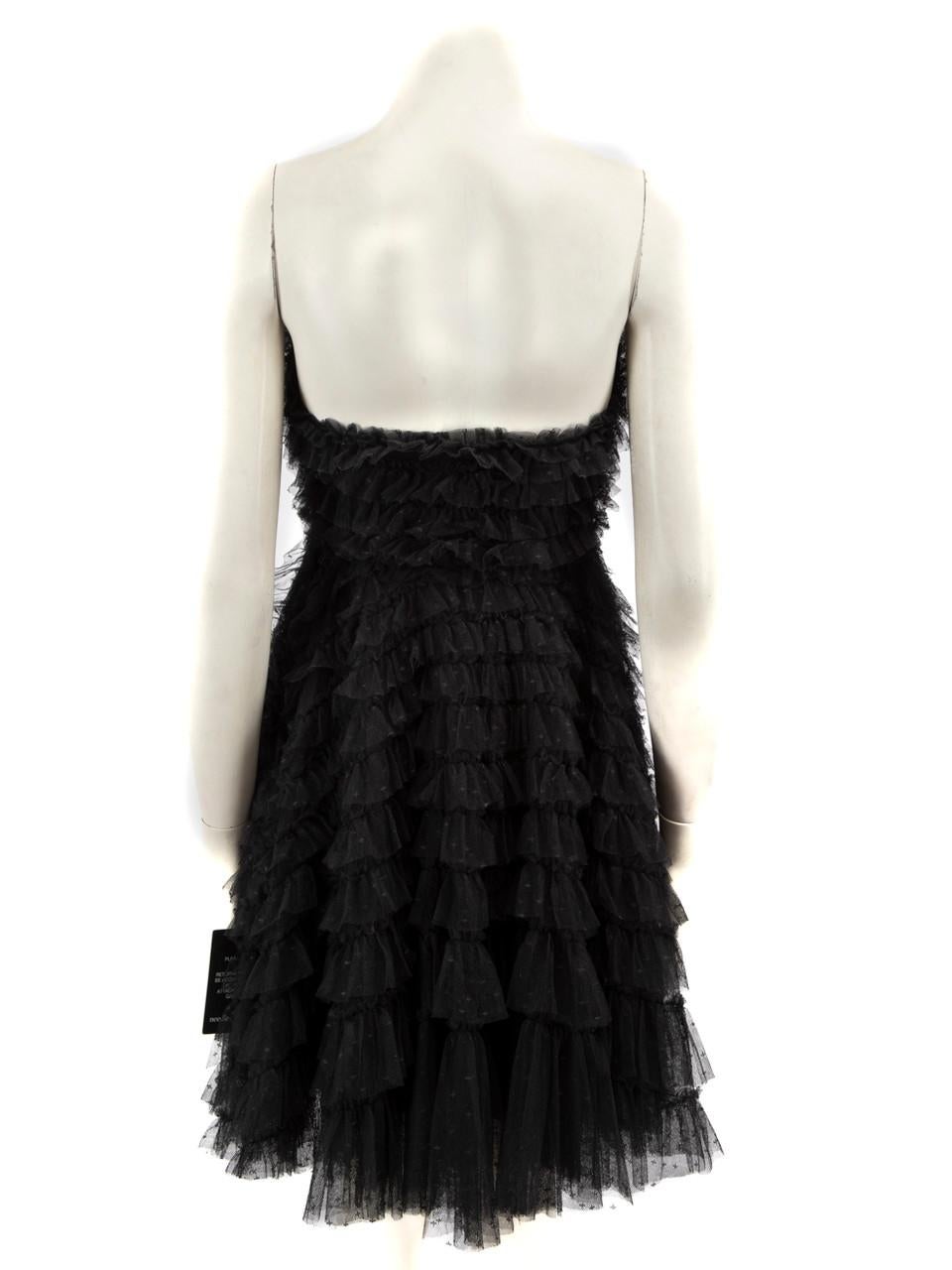 Needle & Thread Schwarzes Tüll-Rüschen-Minikleid Größe M im Zustand „Neu“ im Angebot in London, GB