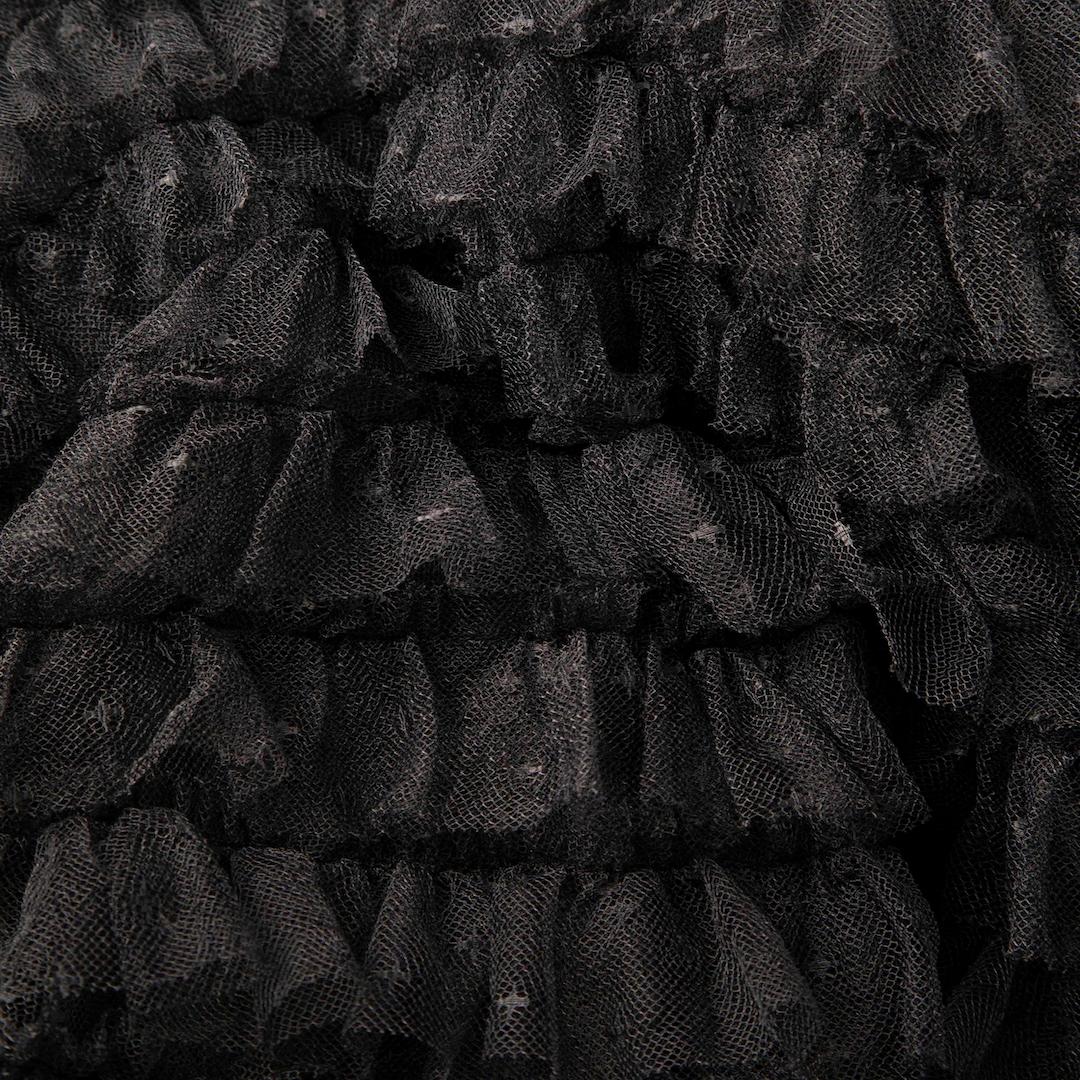 Needle & Thread Schwarzes Tüll-Rüschen-Minikleid Größe M Damen im Angebot