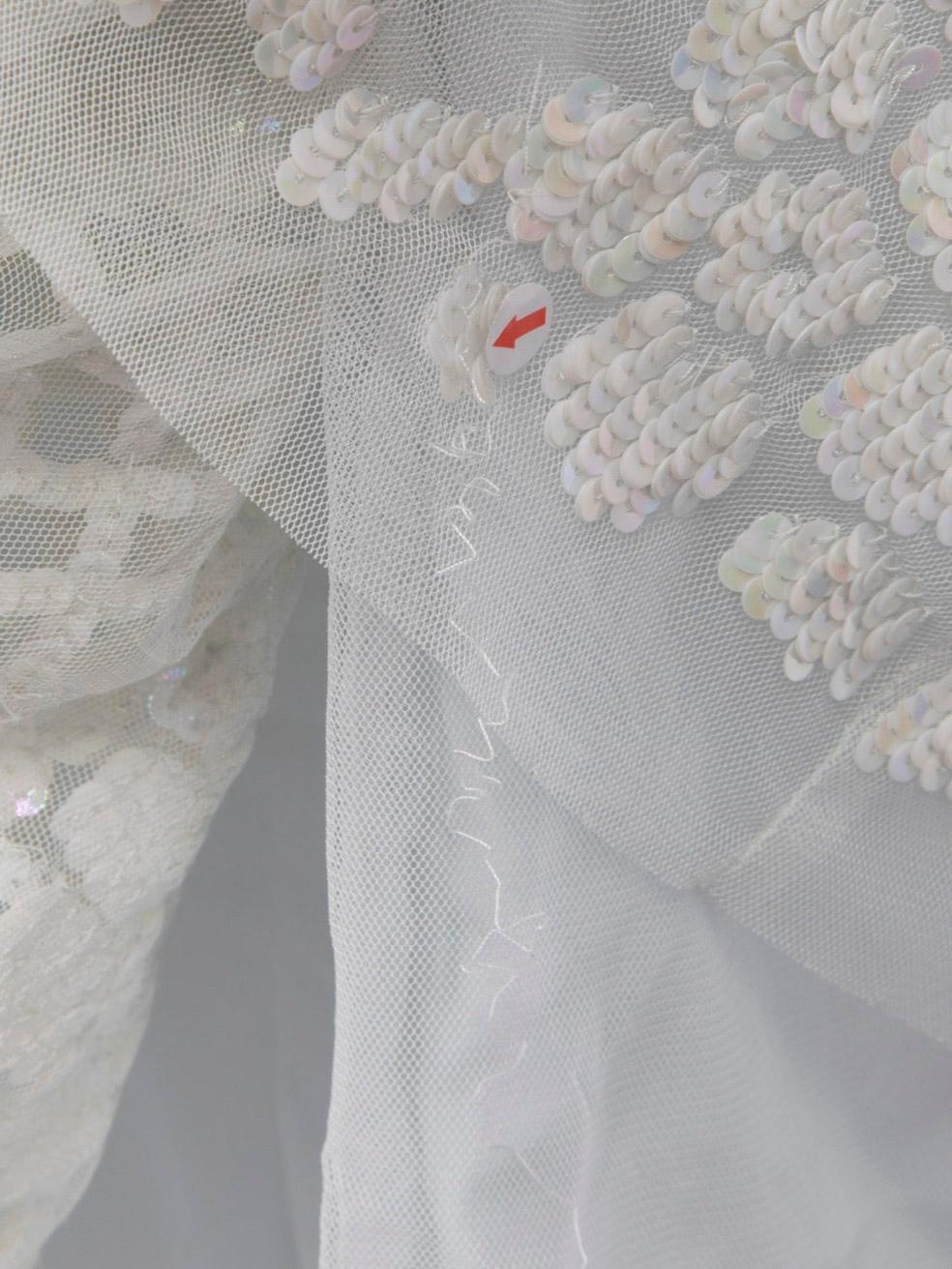Donna Needle & Thread - Vestito in pizzo impreziosito da paillettes blu taglia XXL in vendita