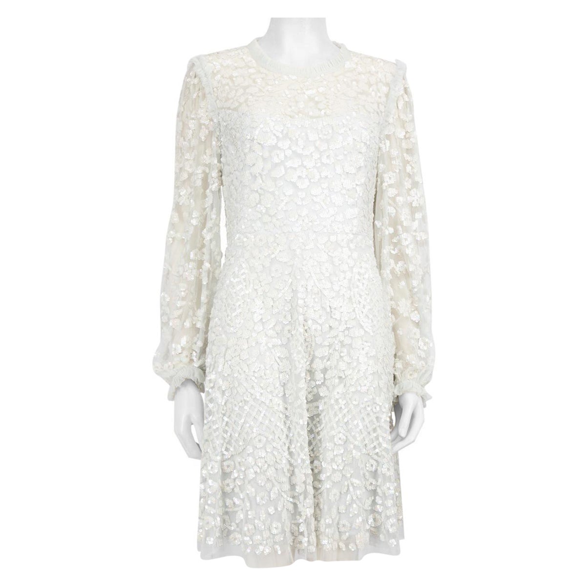 Needle 
Thread Blue Sequin Embellished Lace Dress Size XXL