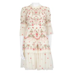 Needle & Thread Butterfly Meadow Embroidered Dress Size S