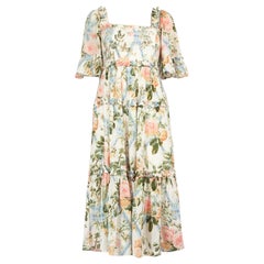Needle & Thread Floral Printed Midi Dress Size XS