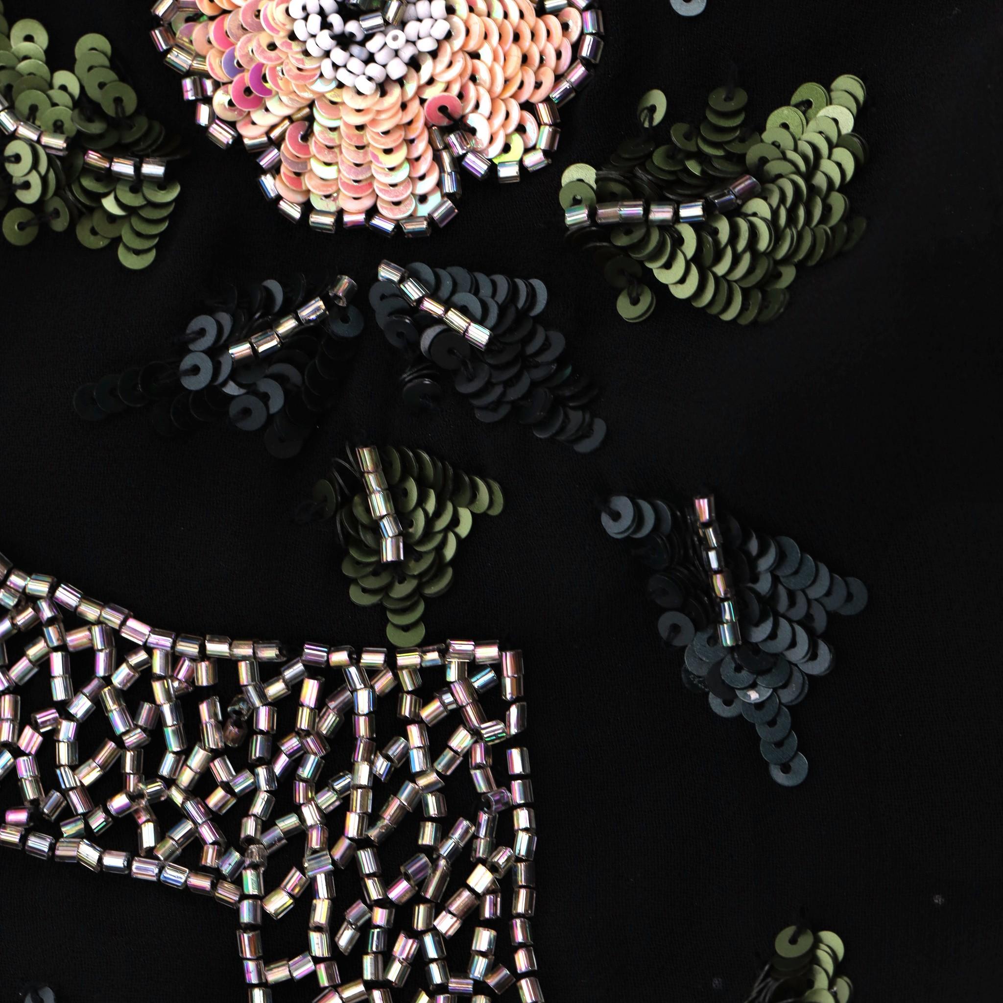 Crop Top impreziosito da paillettes e perline di Needle & Thread in vendita 1