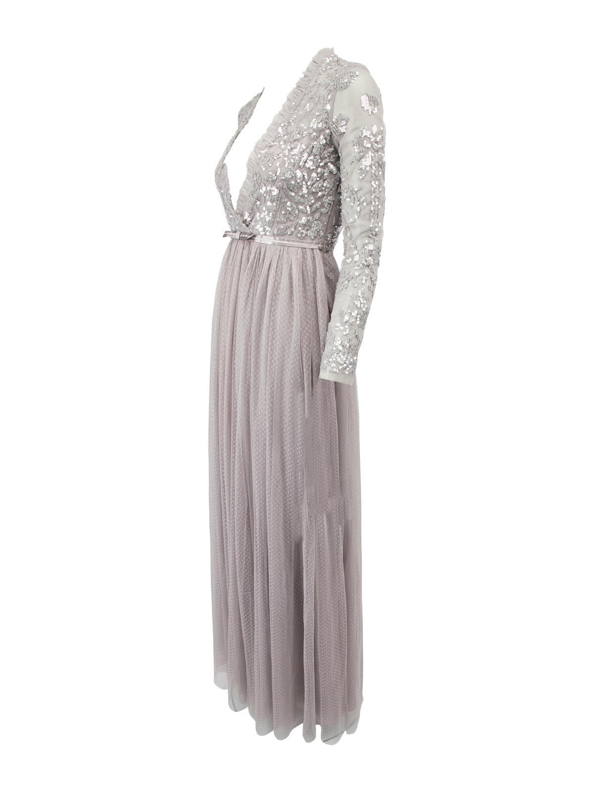 Needle & Thread Women's Embroidered Sequinned Maxi Dress In Excellent Condition In London, GB