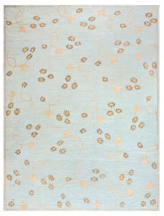Contemporary Handwoven Needlepoint Flat Weave Carpet  (6' x 9' 183 x 274 cm)