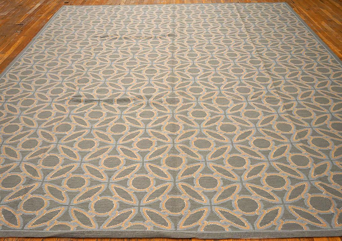 Needlepoint. Hand made wool rug. 6'0