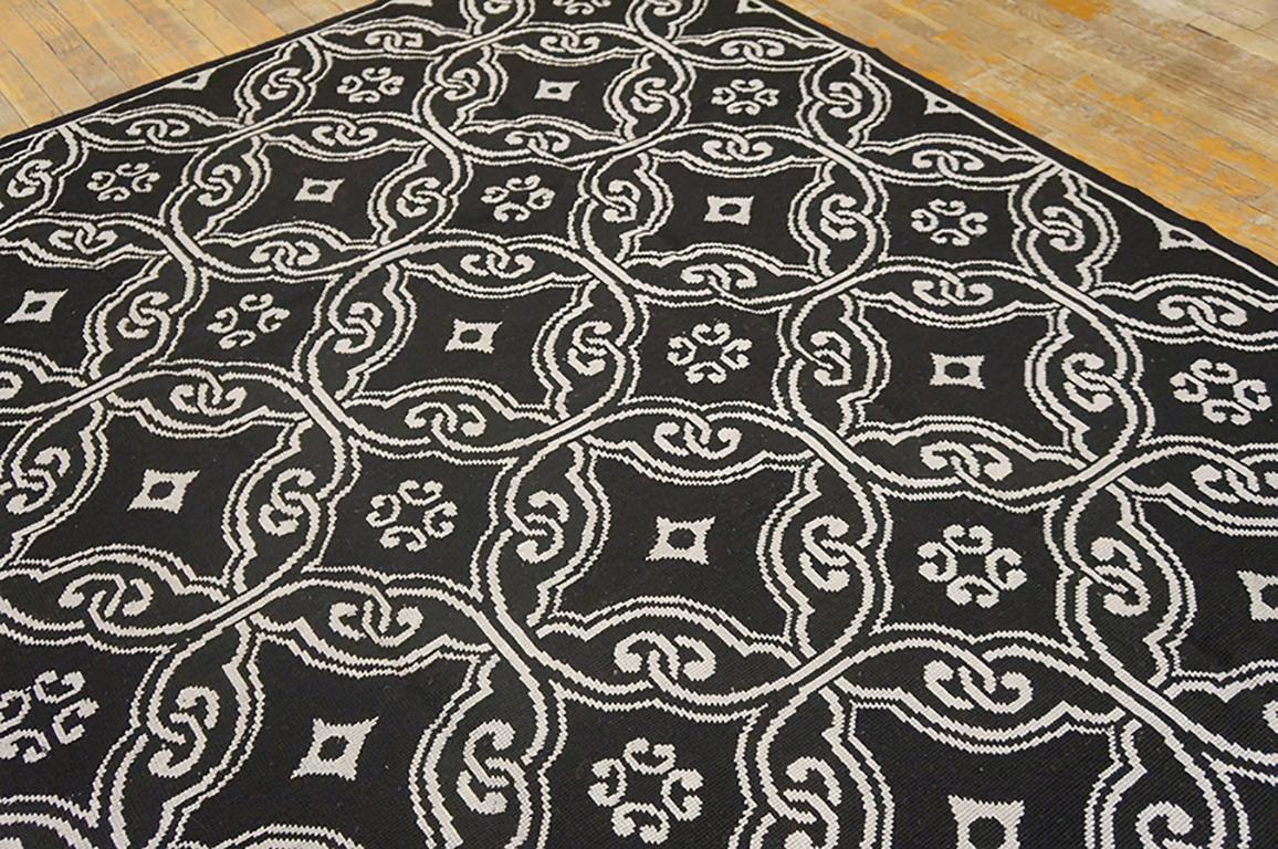 XXI secolo e contemporaneo Tappeto a tessitura piatta intrecciata a mano a punto d'ago 6' 0