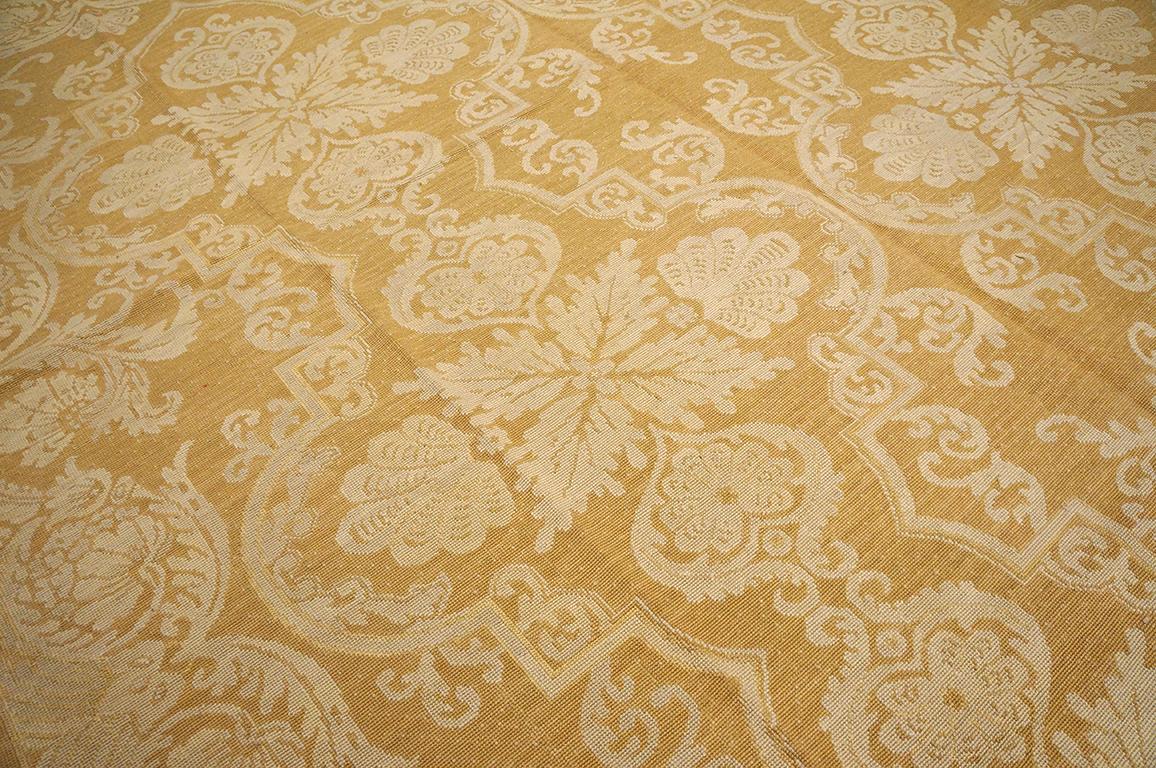 Contemporary Handwoven Needlepoint Flat Weave Carpet 6'0