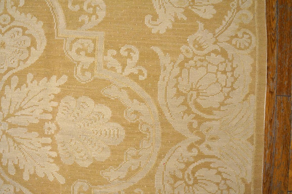 Handwoven Needlepoint Flat Weave Carpet 6'0