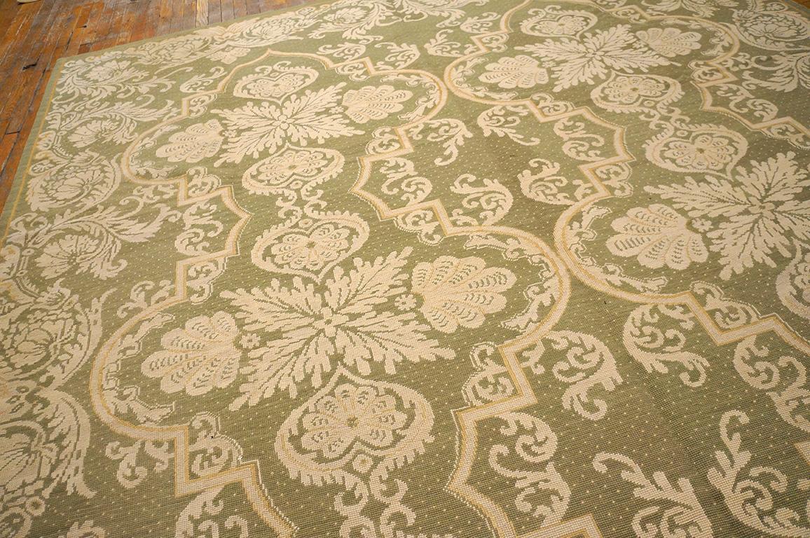 Handgewebter Flachgewebe-Teppich mit Gobelinstickereien 2,05 m x 2,05 m im Angebot 2