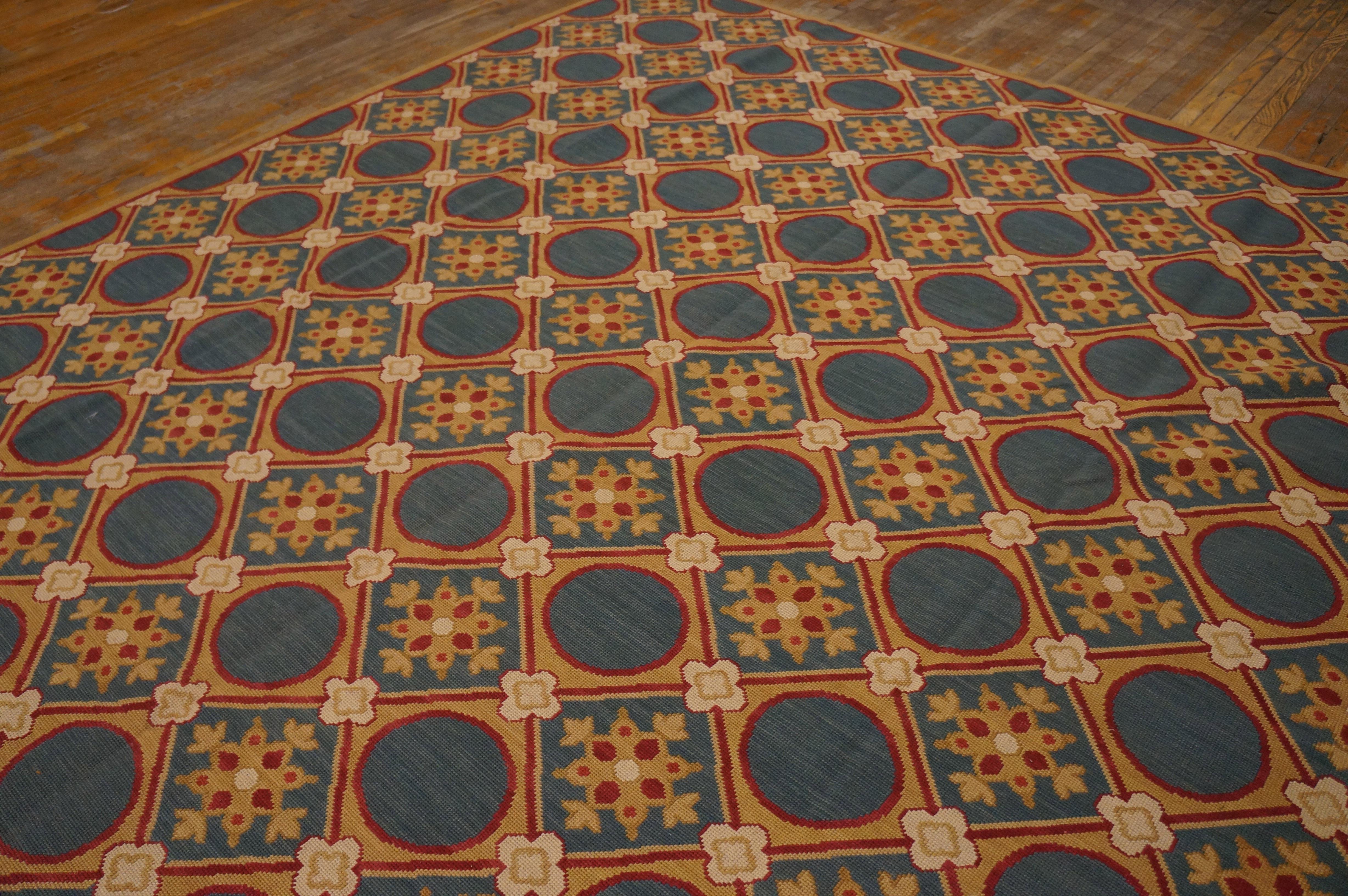  Contemporary Handwoven Needlepoint Flat Weave Carpet ( 9' x 12' - 275 x 365 cm  6