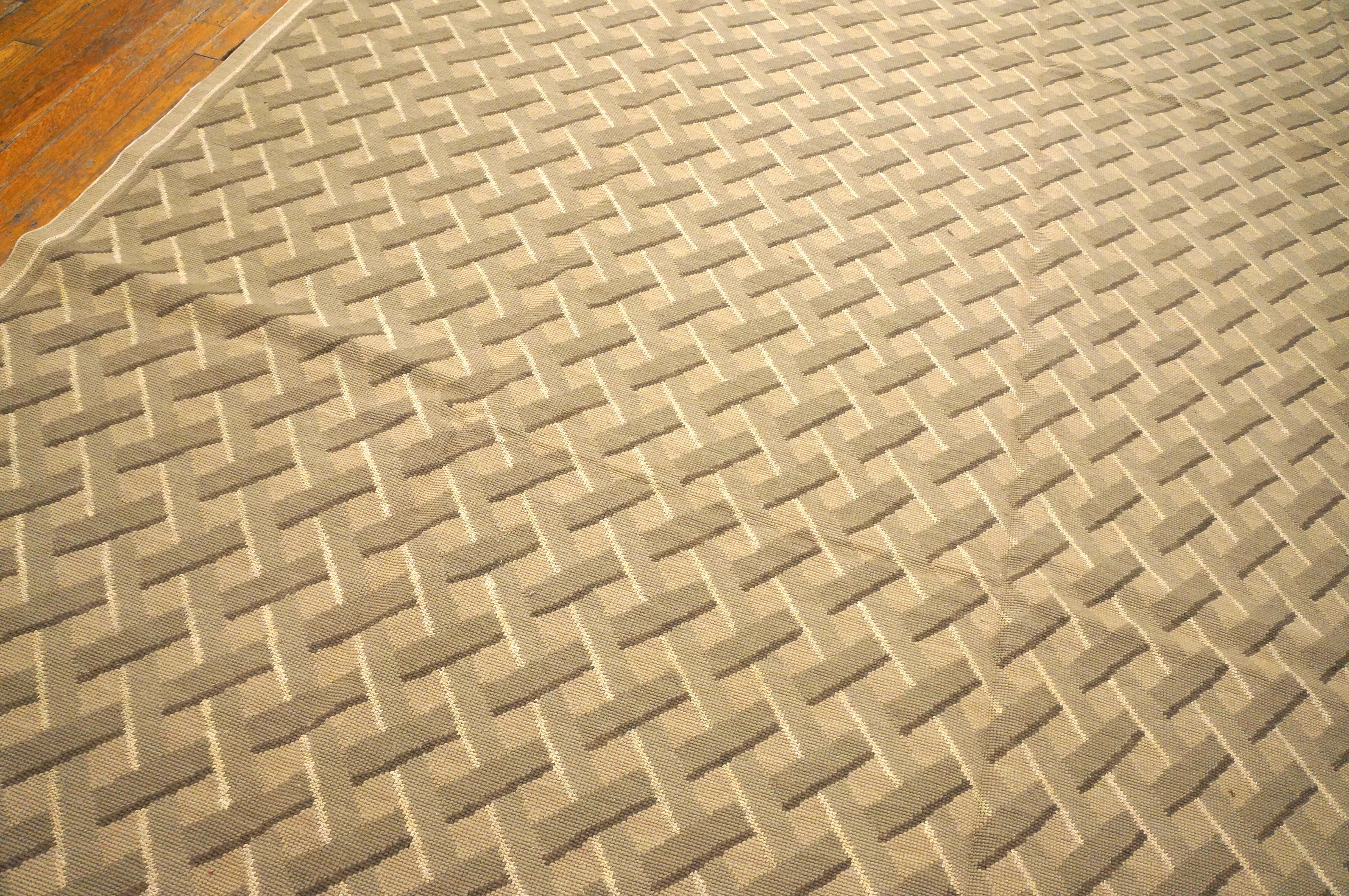 Flachgewebter Teppich mit Gobelinstickereien 2,05 m x 3,05 m im Angebot 3