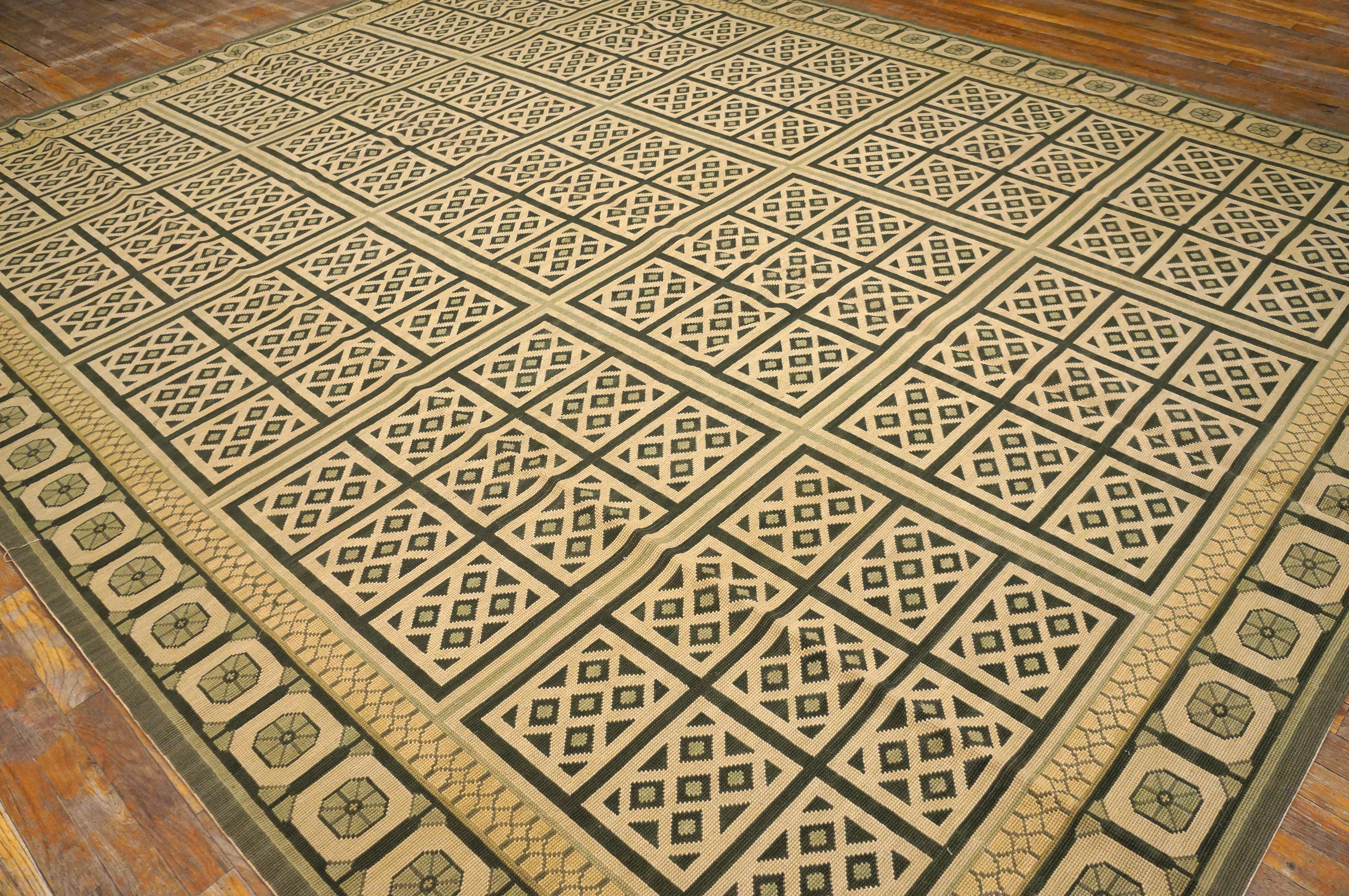 Needlepoint Flat Weave Carpet 9' 0
