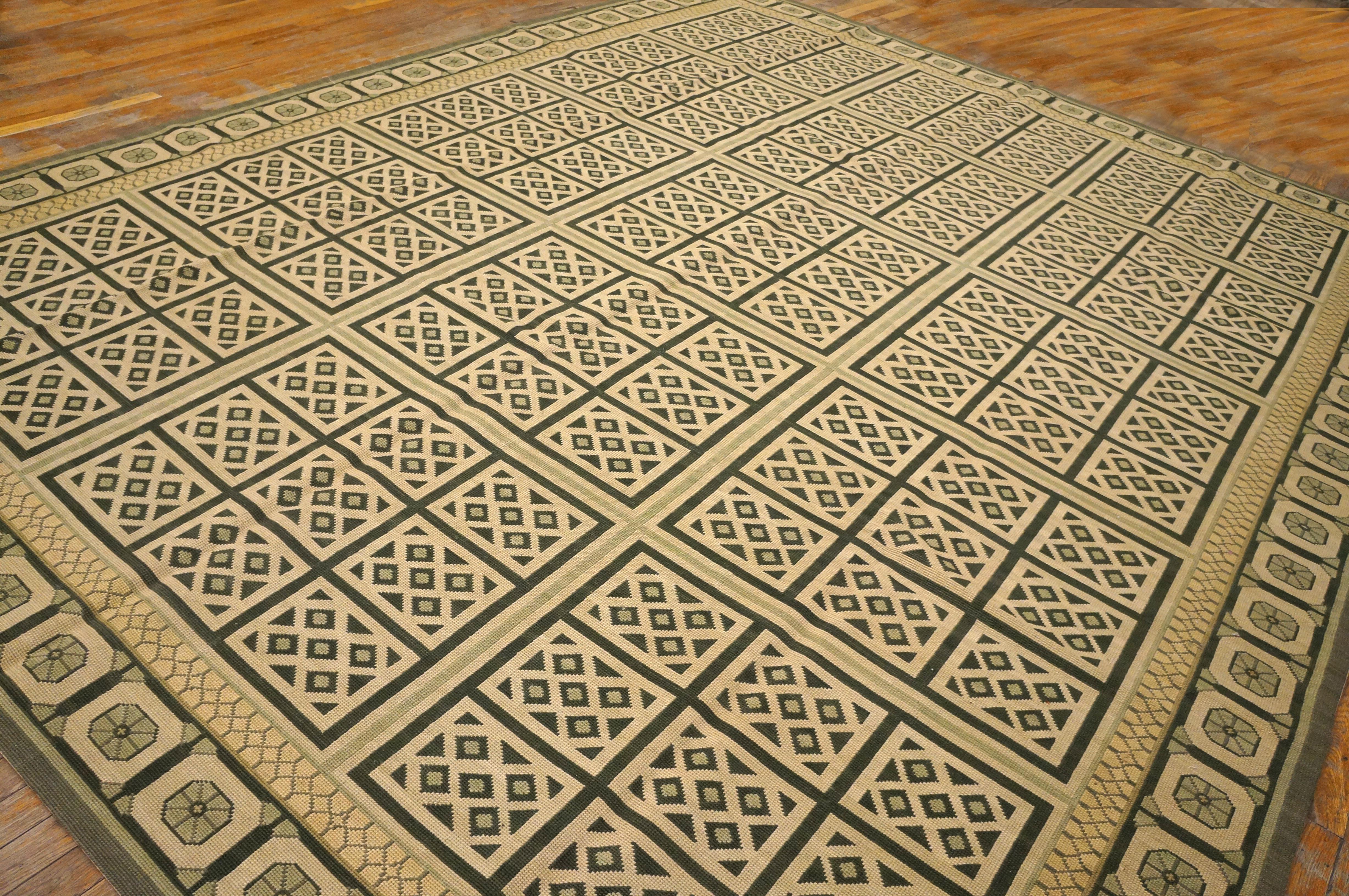 Needlepoint Flat Weave Carpet 9' 0