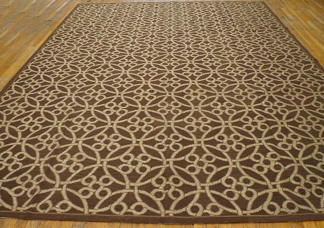 Needlepoint. Hand made wool rug. 9'0