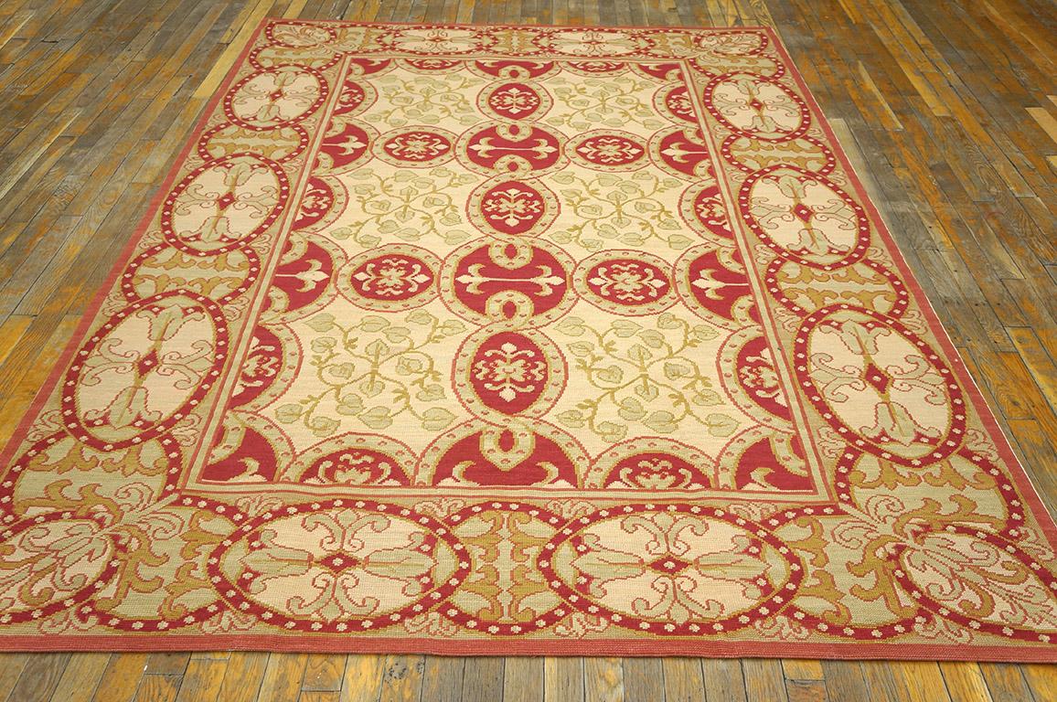  Tappeto contemporaneo tessuto a mano a punta d'ago a trama piatta ( 9' x 12' - 275 x 365 cm) 