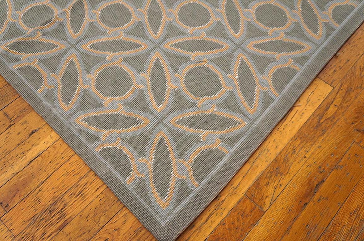 Chinese Antique Needlepoint Flat Weave Carpet 9' 0