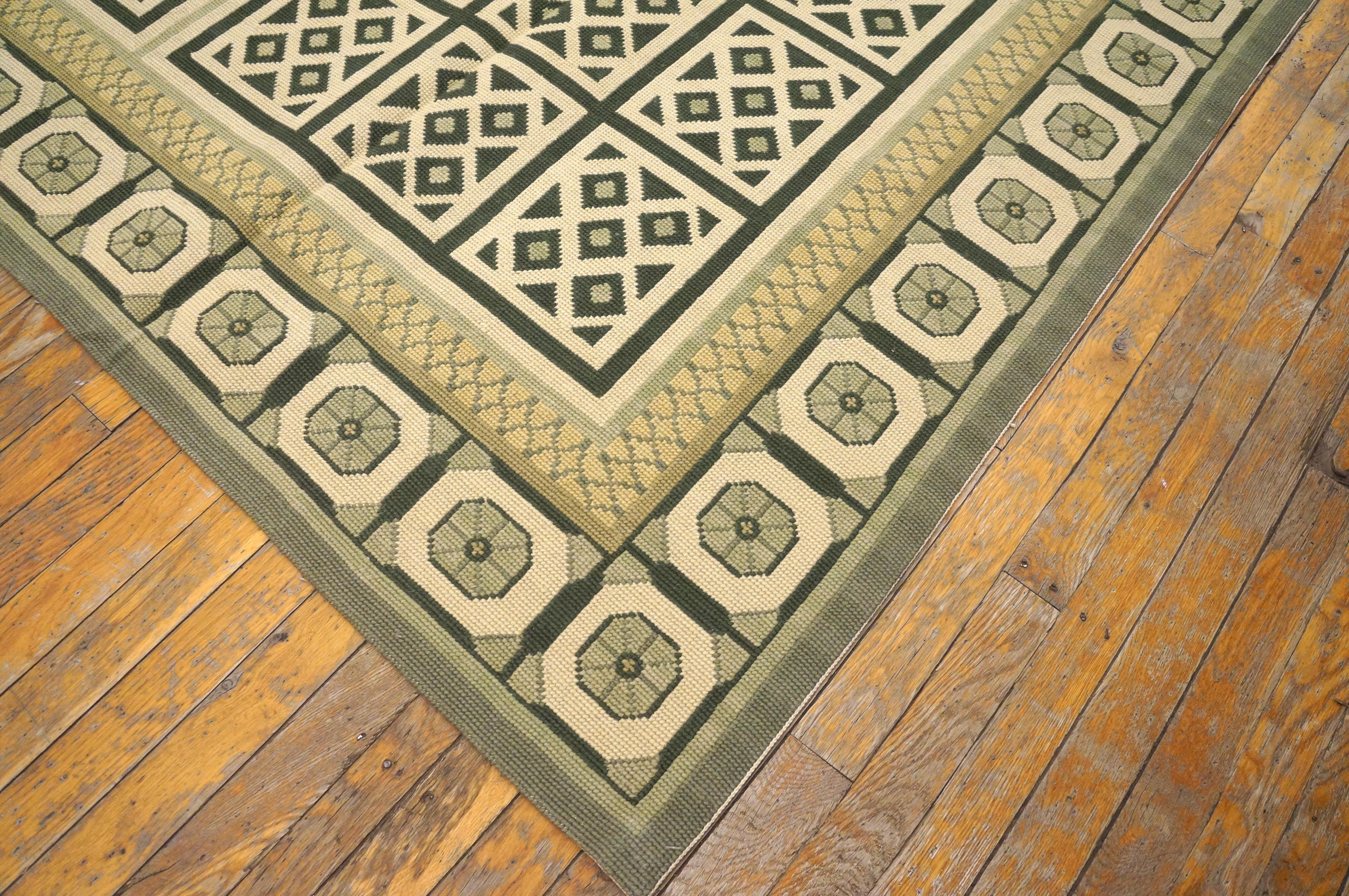 Chinese Needlepoint Flat Weave Carpet 9' 0