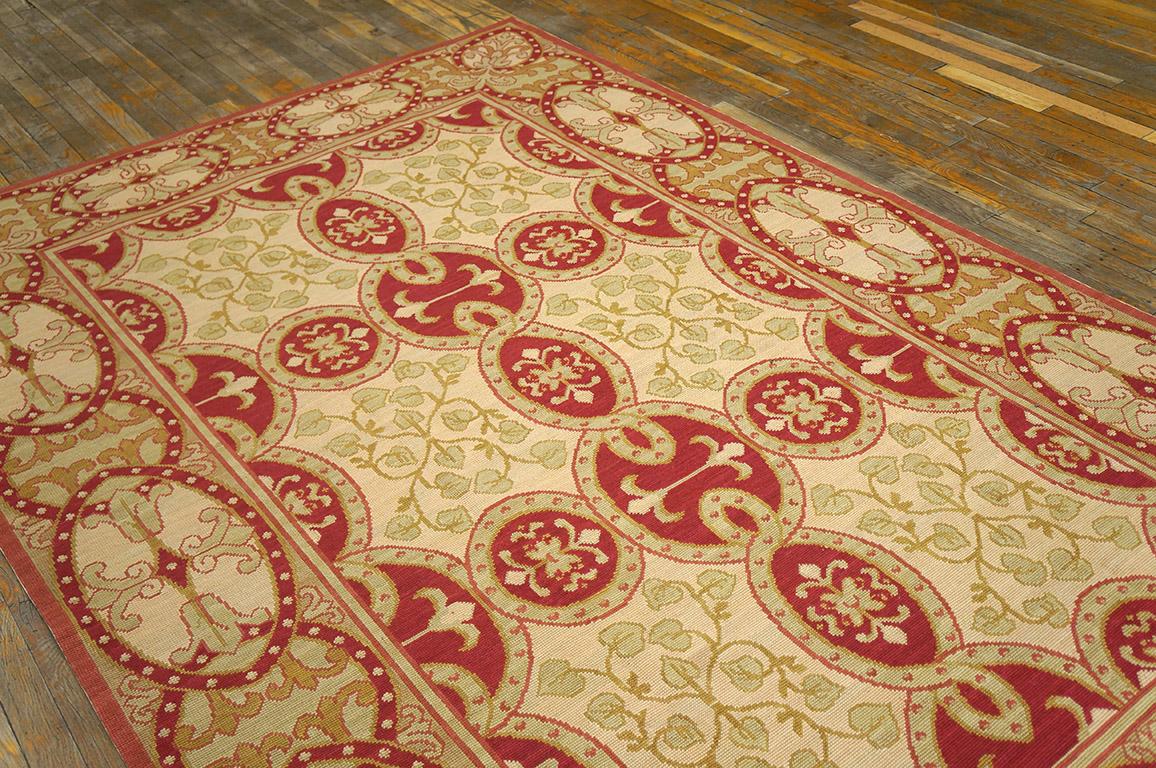 Annodato a mano Tappeto contemporaneo tessuto a mano a punta d'ago a trama piatta ( 9' x 12' - 275 x 365 cm) in vendita