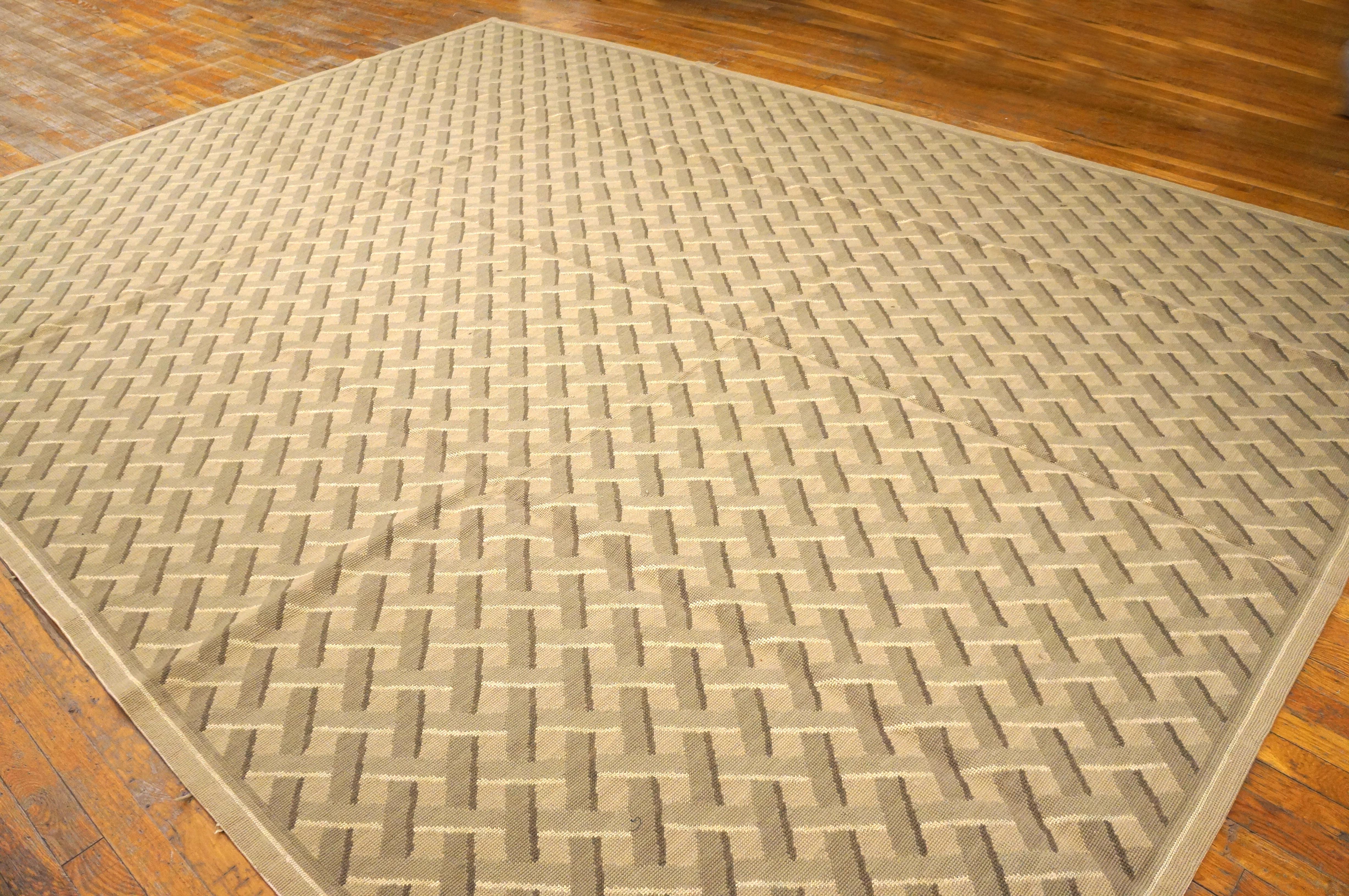 Flachgewebter Teppich mit Gobelinstickereien 2,05 m x 3,05 m (Gobelinstrickerei) im Angebot