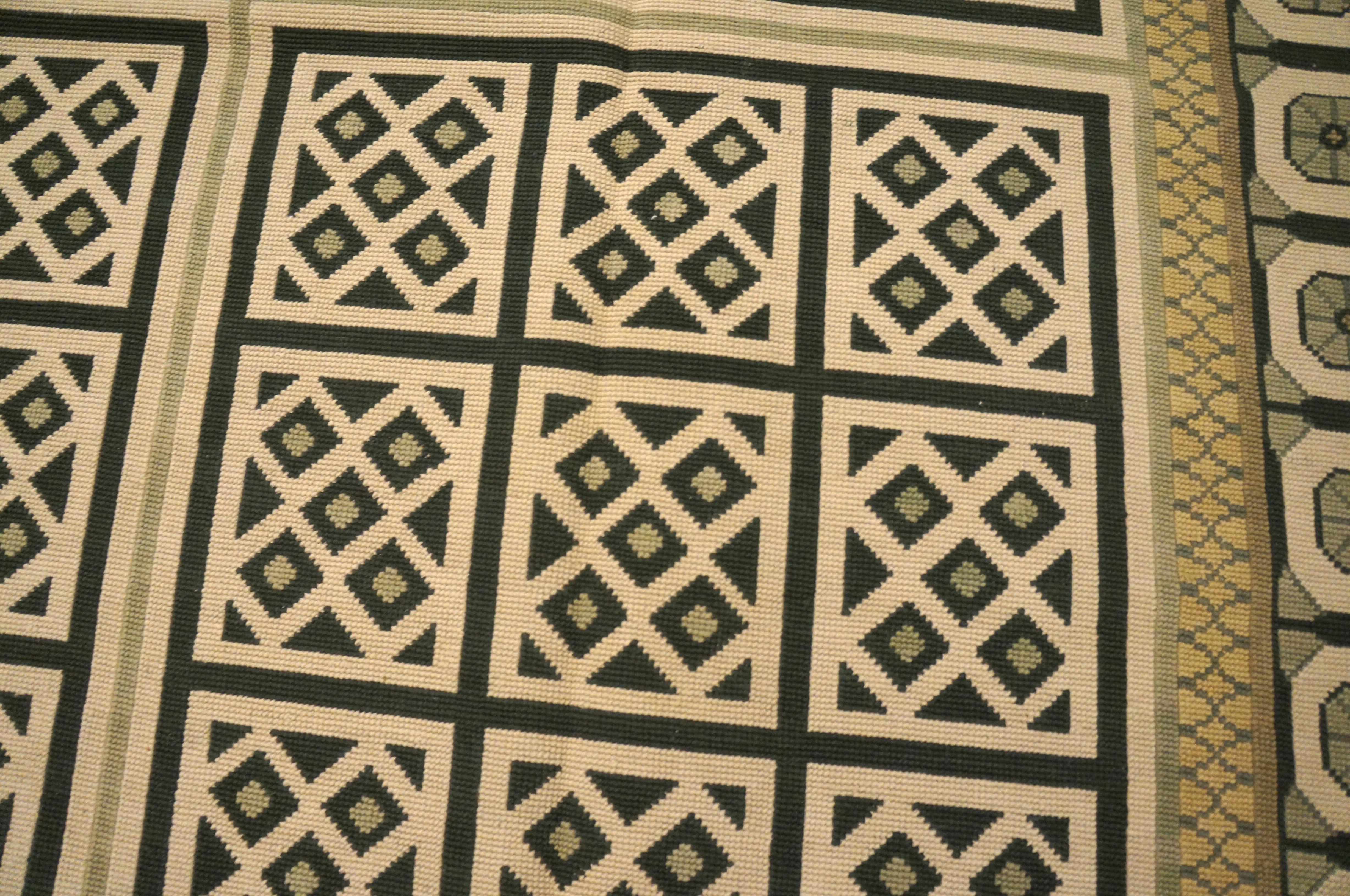 Needlepoint Flat Weave Carpet 9' 0