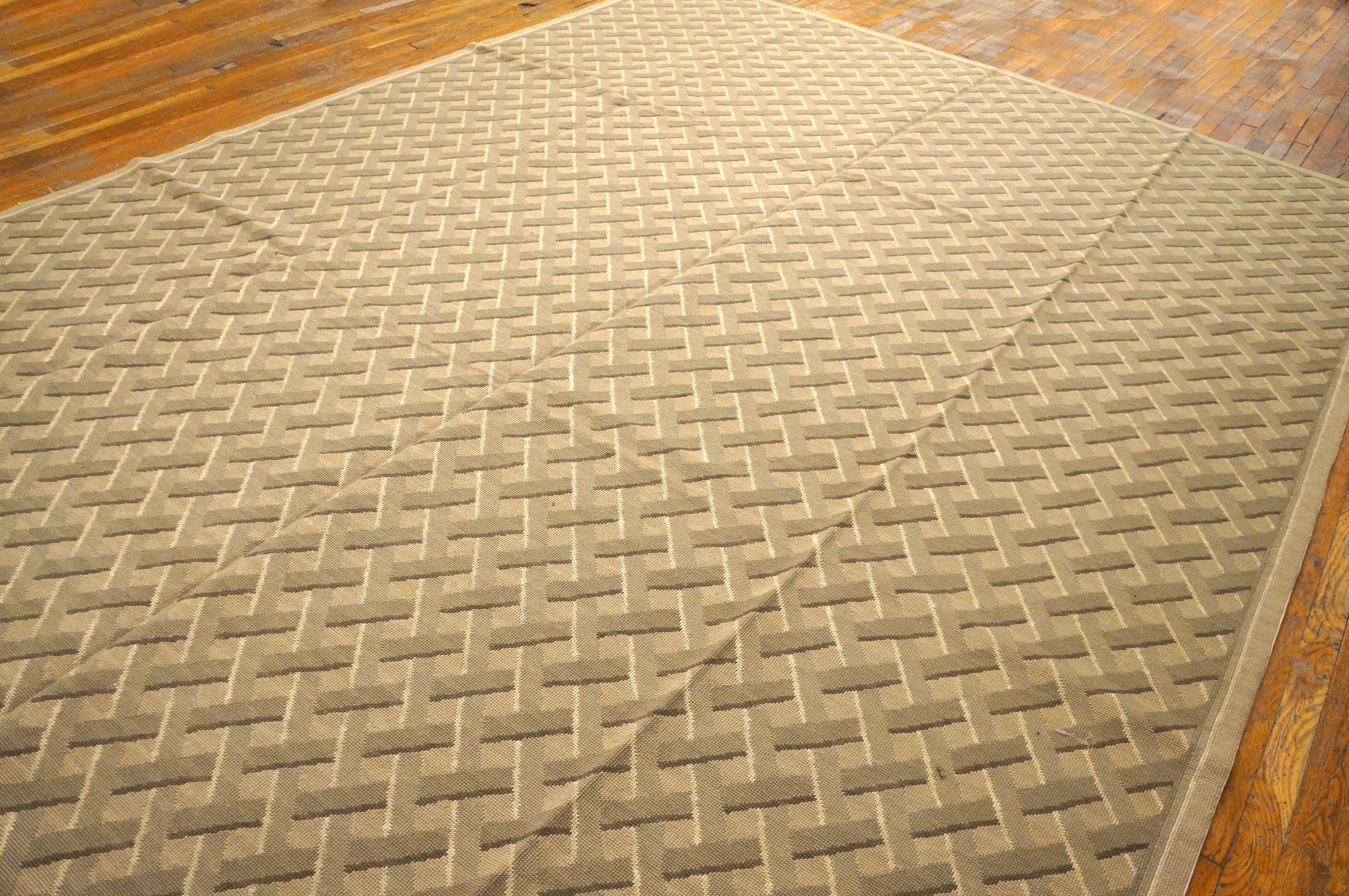 Flachgewebter Teppich mit Gobelinstickereien 2,05 m x 3,05 m im Zustand „Neu“ im Angebot in New York, NY