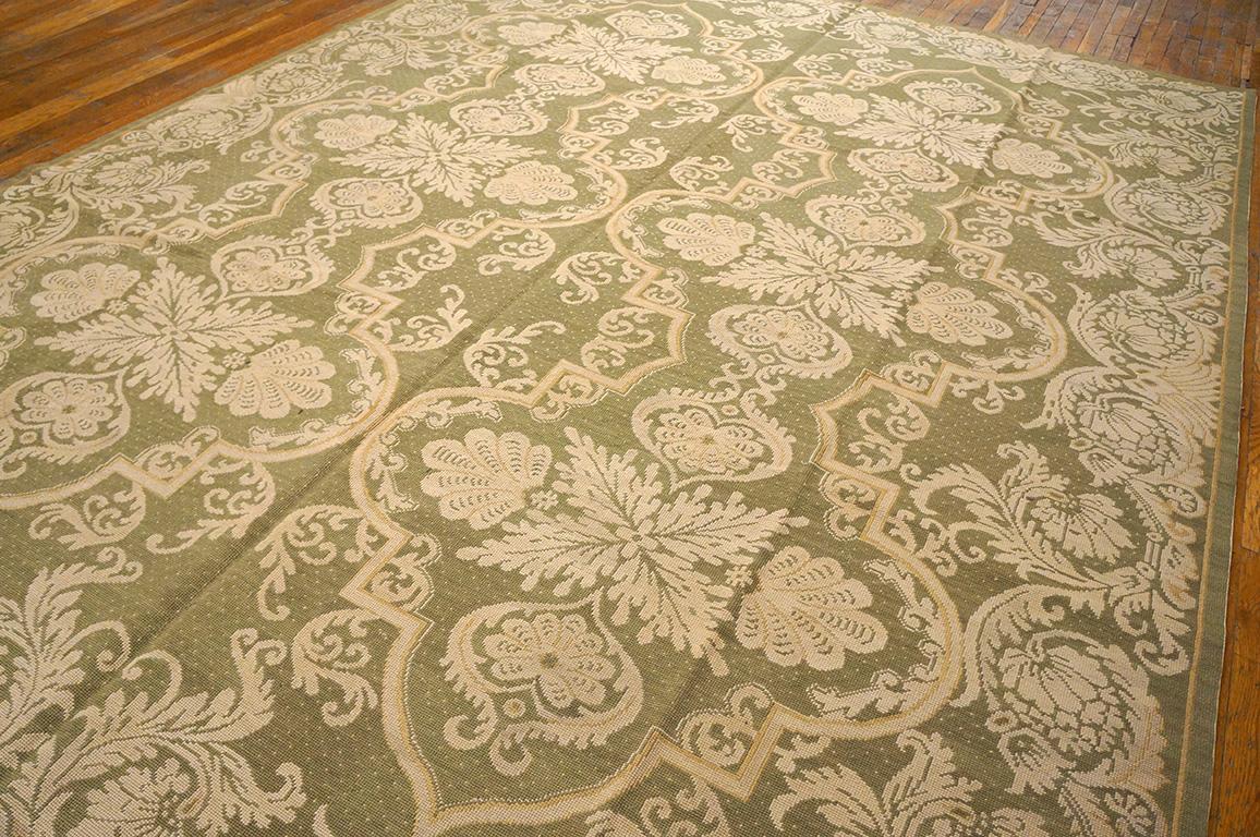 Contemporary Antique Needlepoint Flat Weave Carpet 9' 0