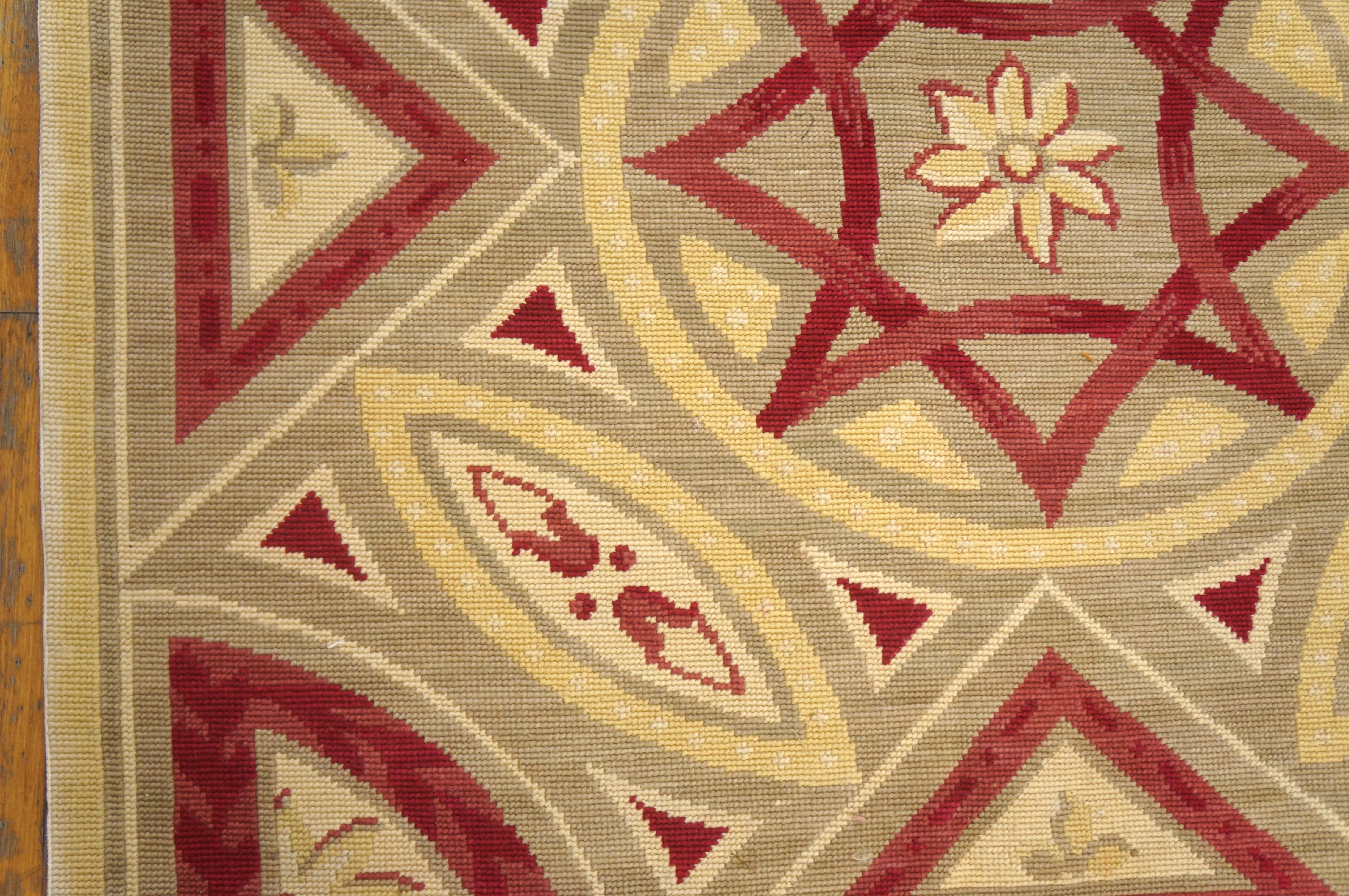 Contemporary  Needlepoint Flat Weave Carpet 9' 0