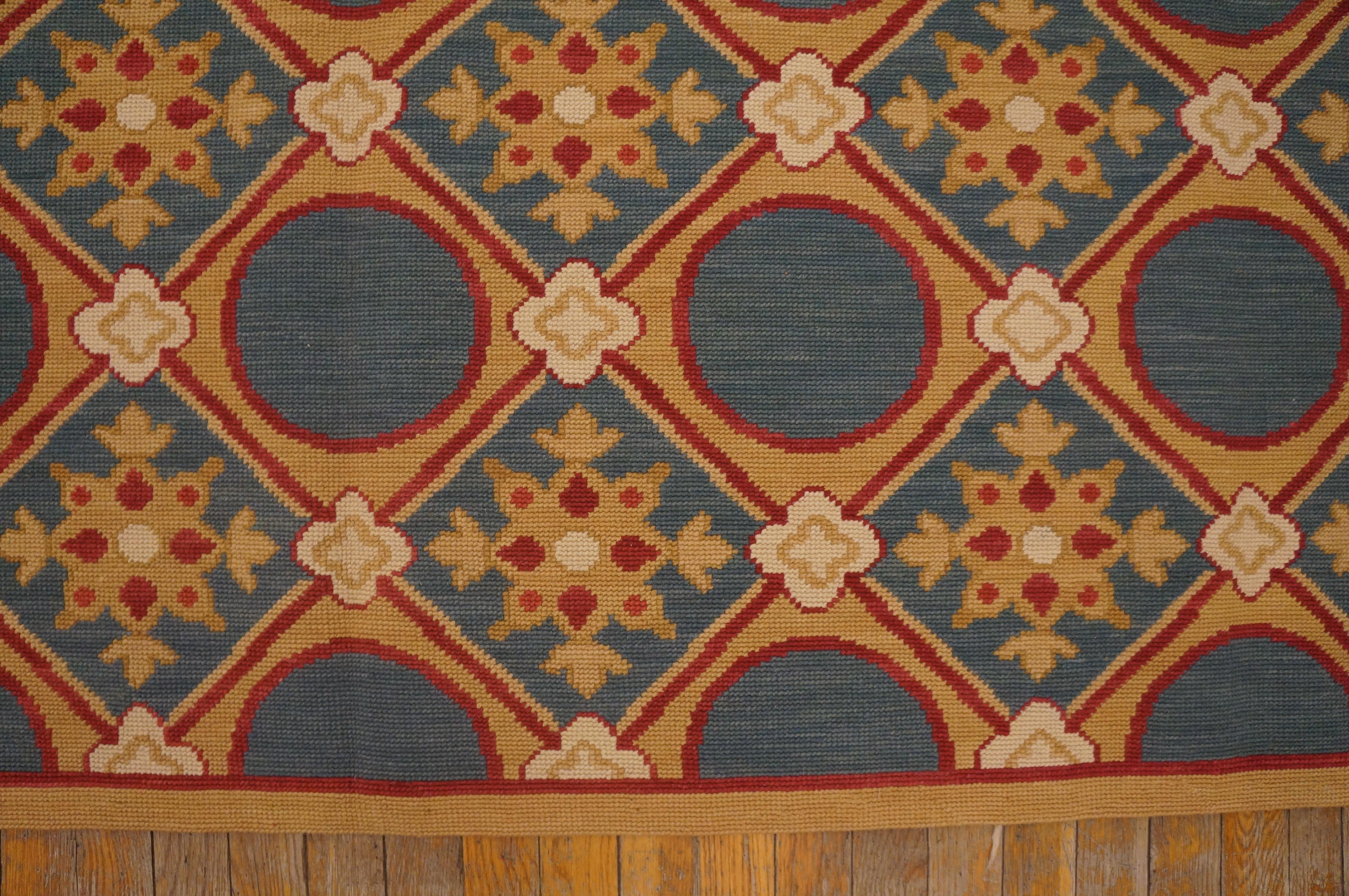  Contemporary Handwoven Needlepoint Flat Weave Carpet ( 9' x 12' - 275 x 365 cm  3