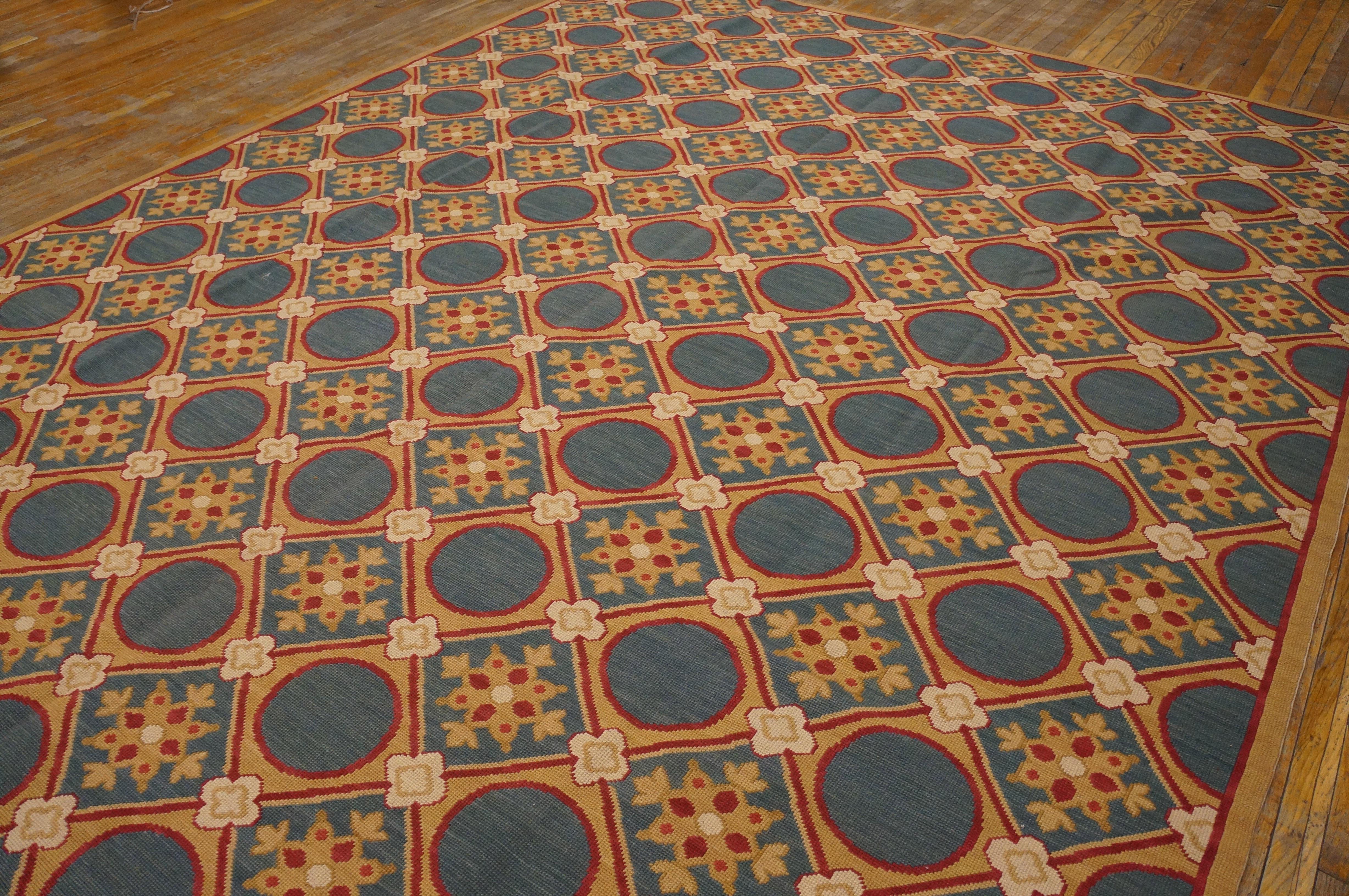  Contemporary Handwoven Needlepoint Flat Weave Carpet ( 9' x 12' - 275 x 365 cm  4