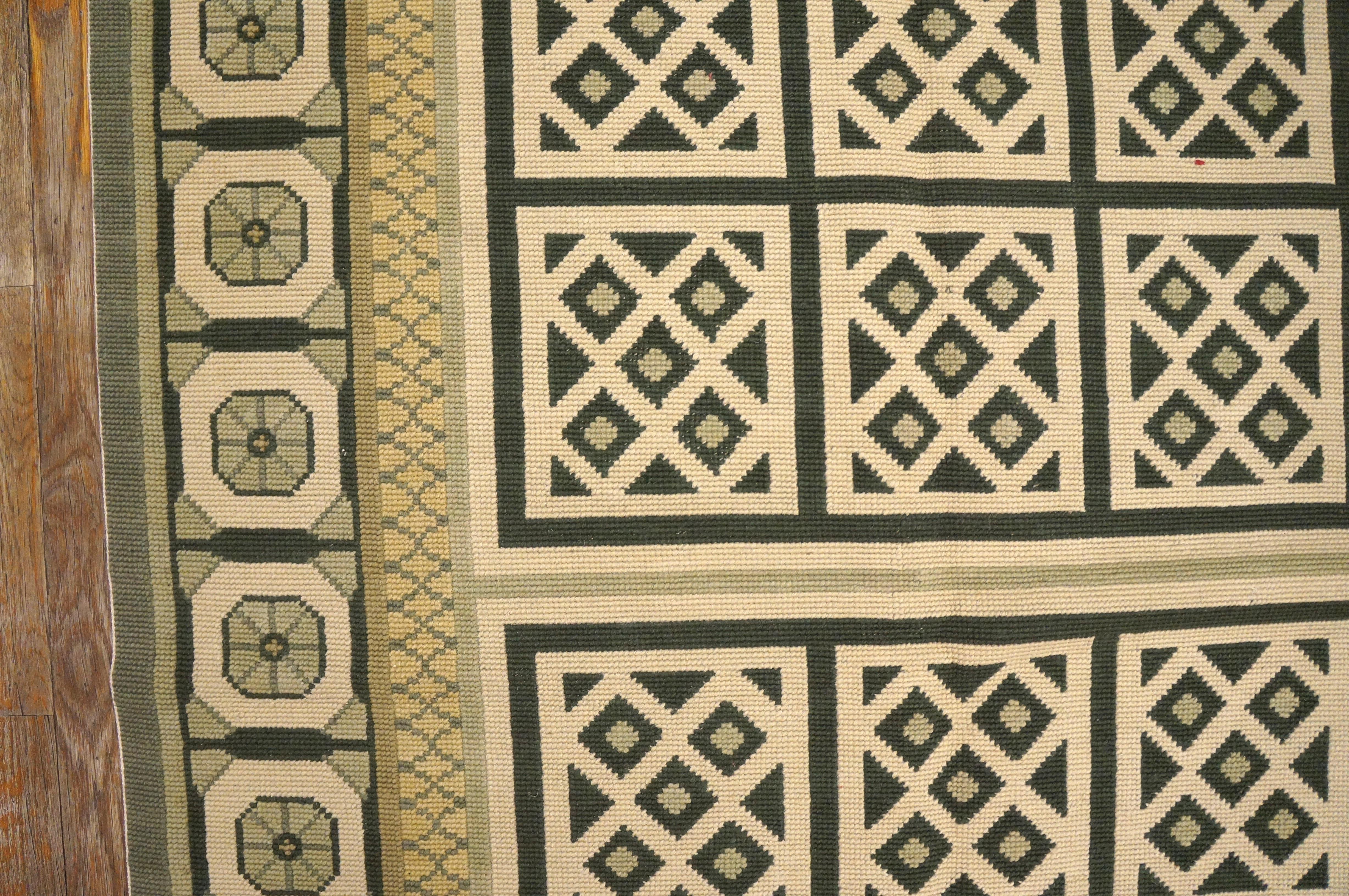 Needlepoint Flat Weave Carpet 9' 0