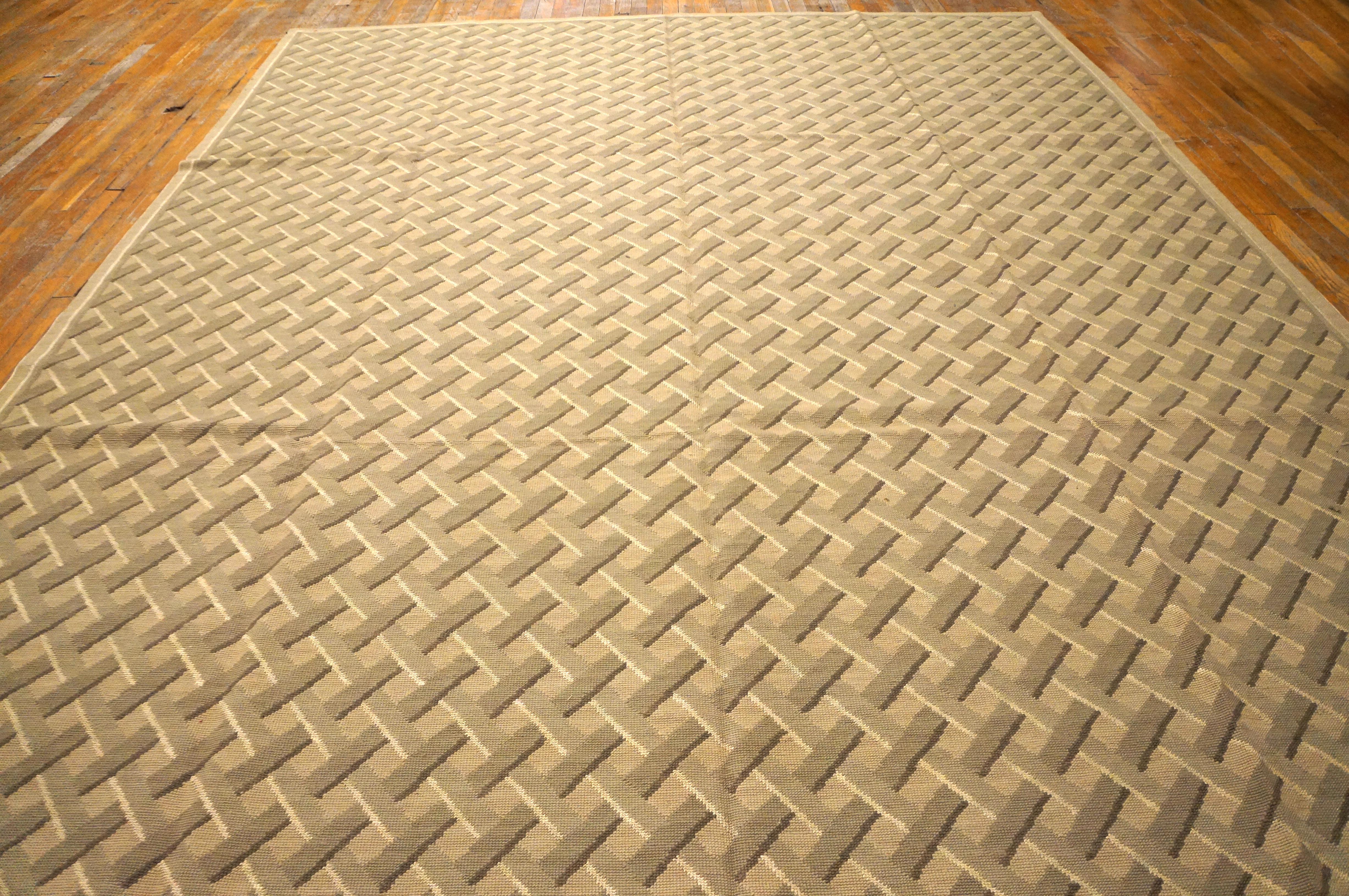 Flachgewebter Teppich mit Gobelinstickereien 2,05 m x 3,05 m im Angebot 1