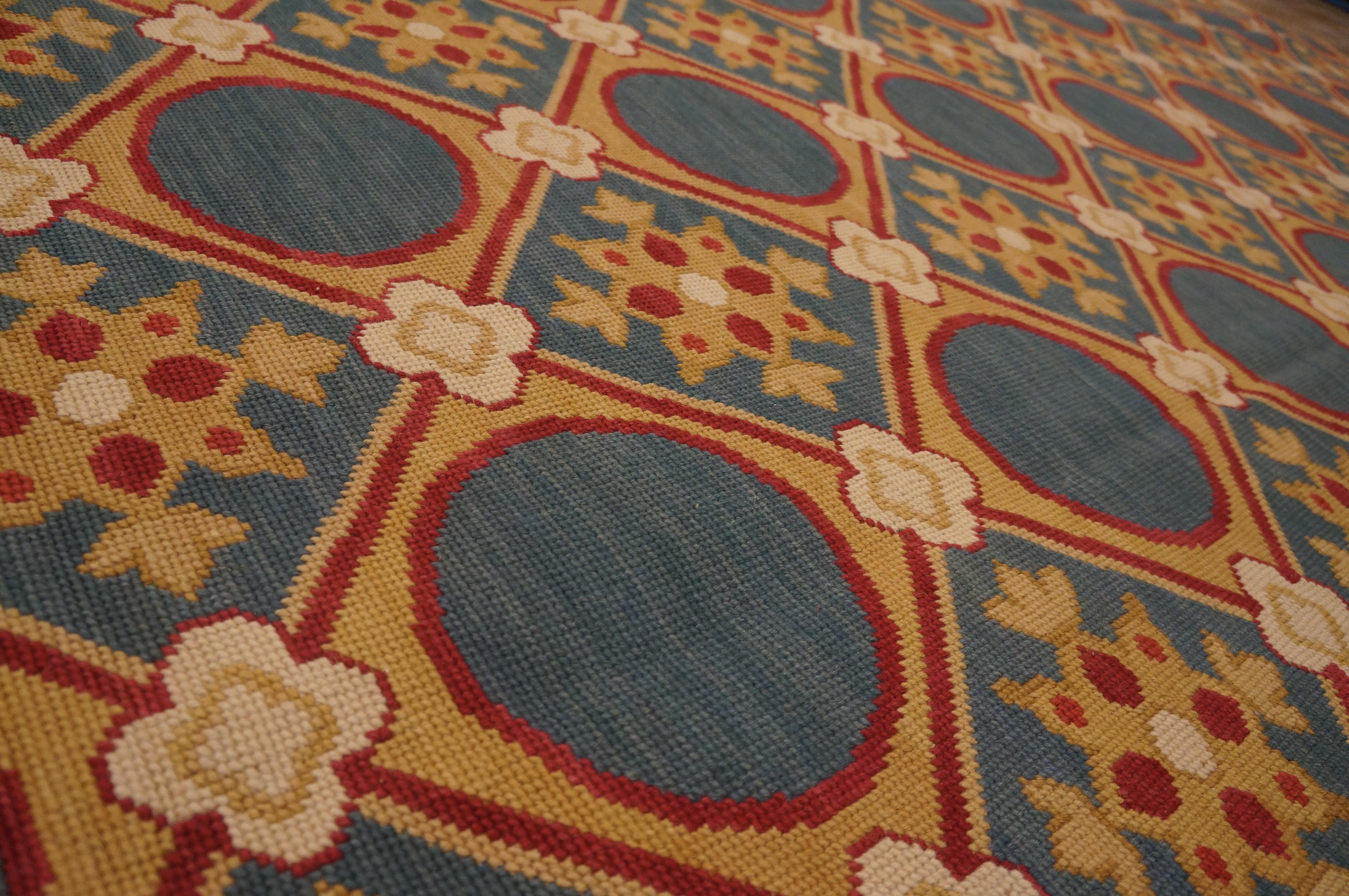  Contemporary Handwoven Needlepoint Flat Weave Carpet ( 9' x 12' - 275 x 365 cm  5