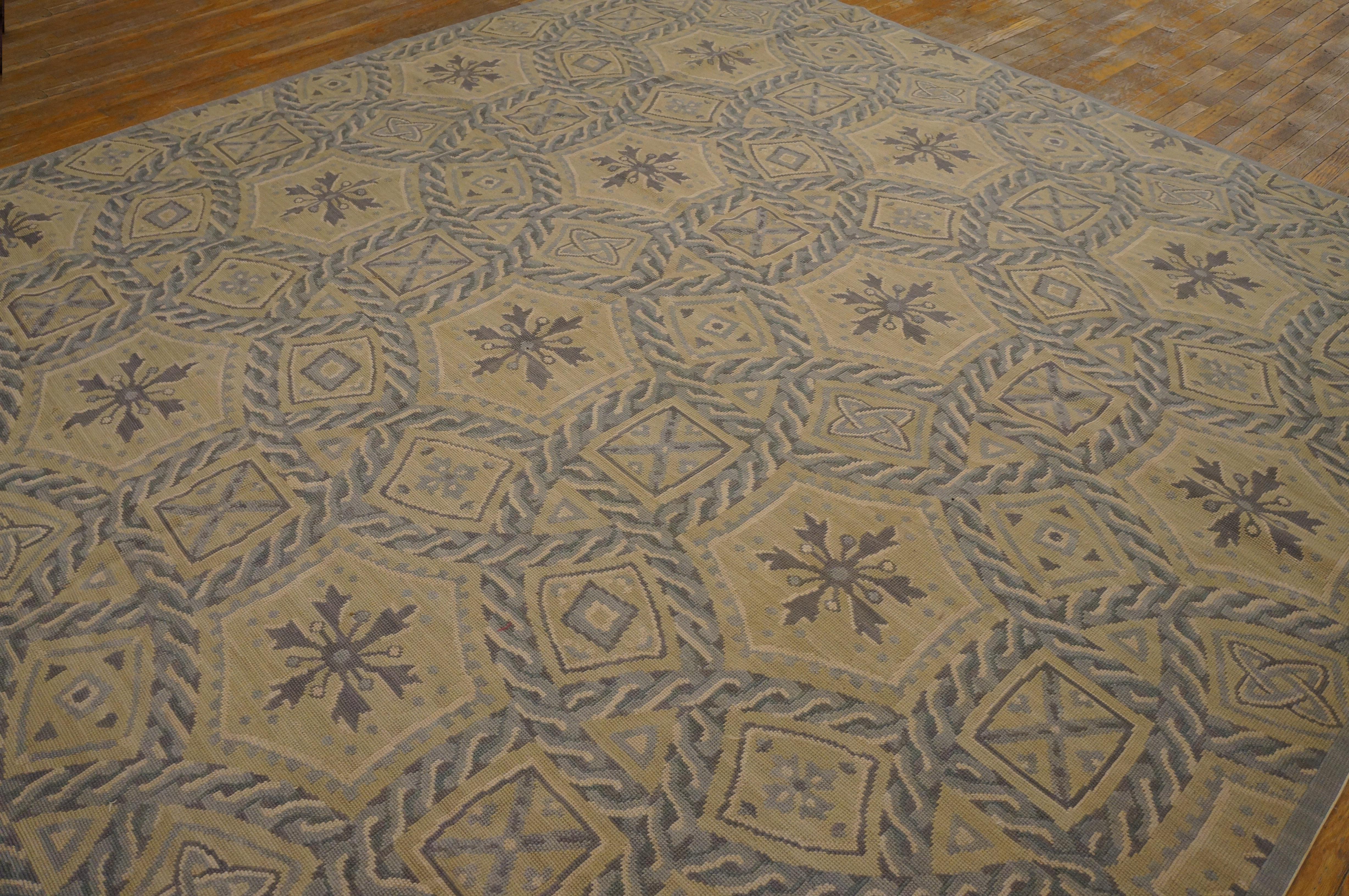  Needlepoint Flat Weave Carpet 9' 0