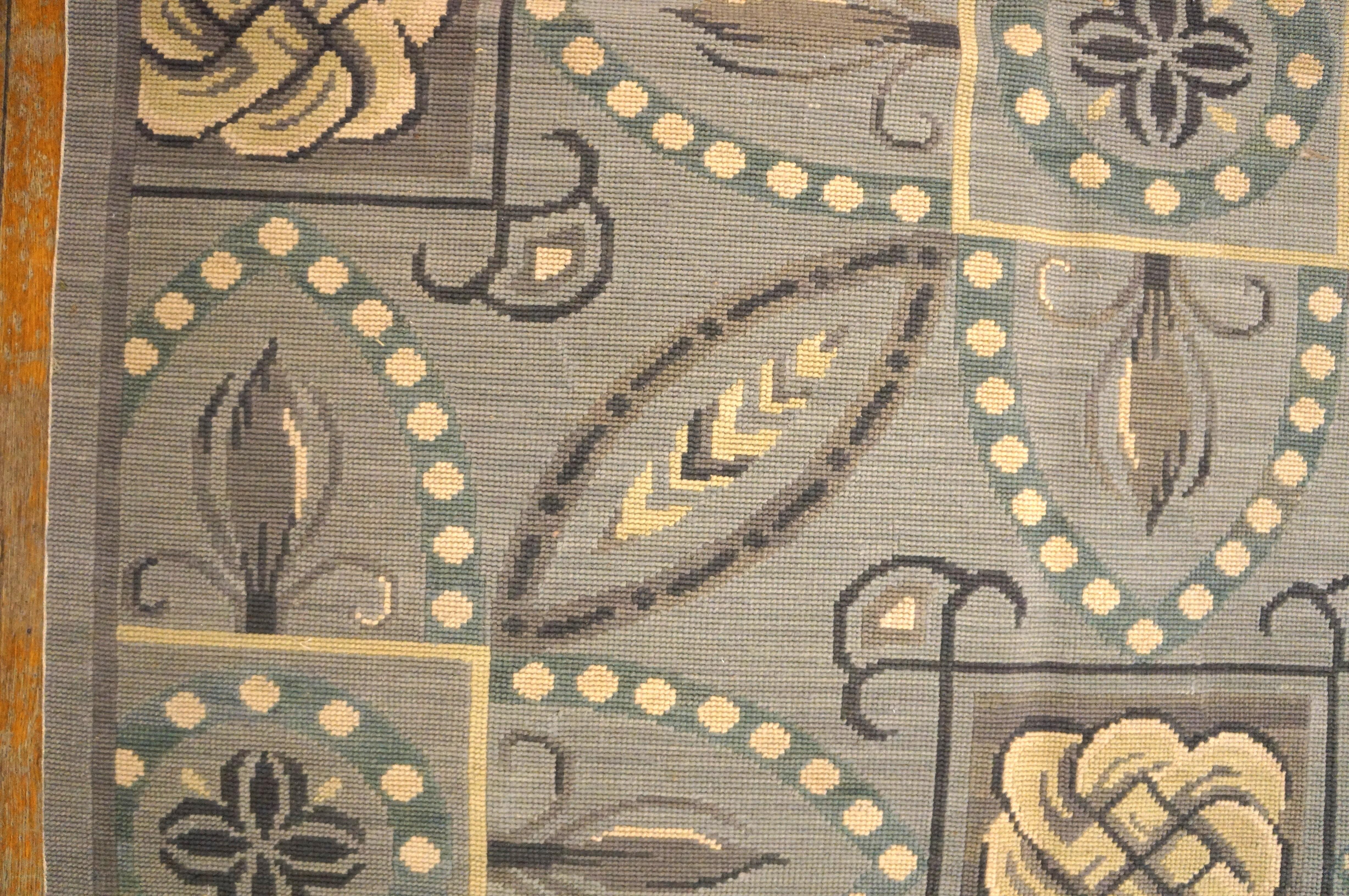 Handgewebter Flachgewebe-Teppich mit Gobelinstickereien 2,05 m x 3,05 m, handgewebt im Angebot 2