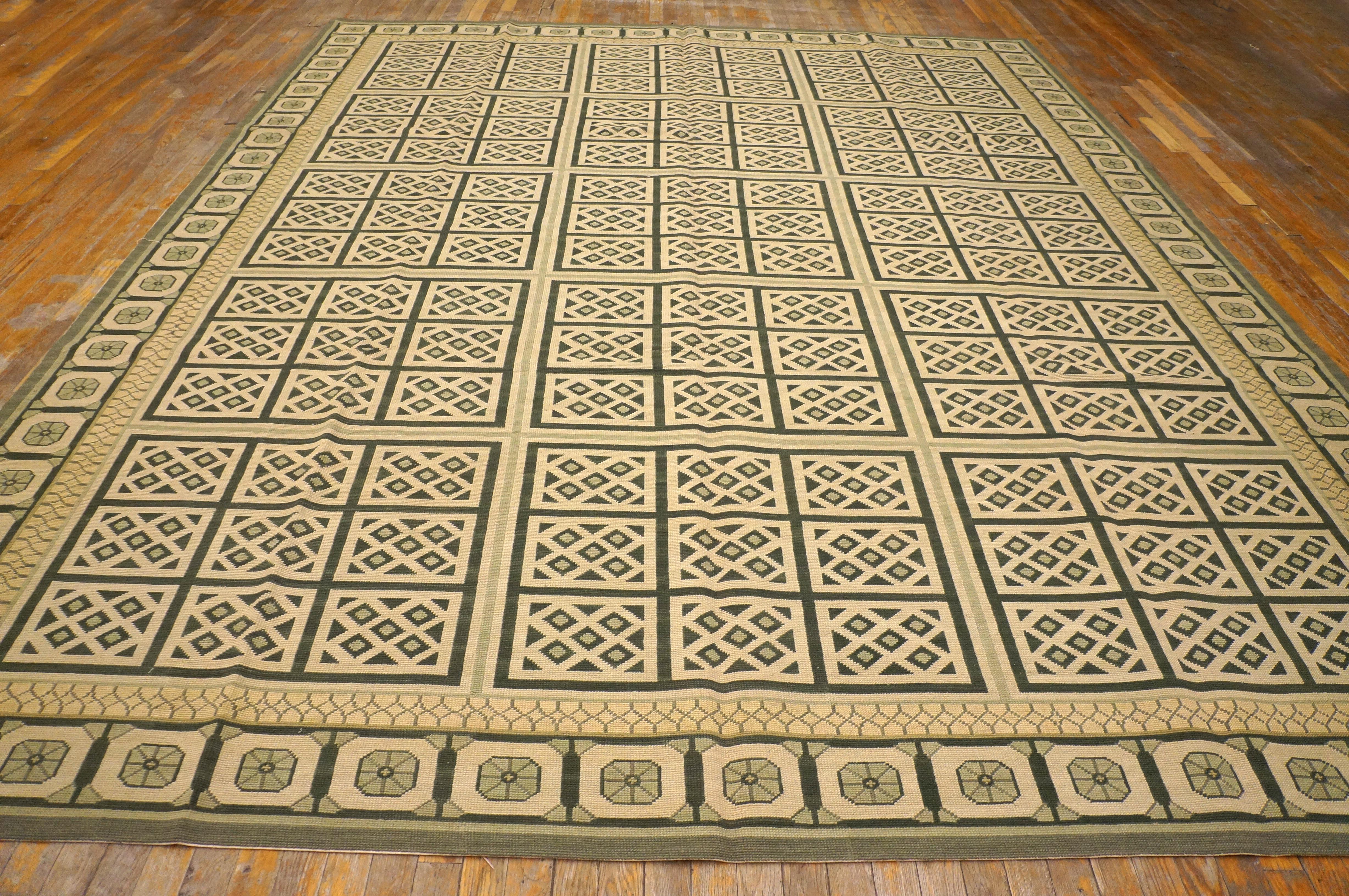 Needlepoint Flat Weave Carpet 9' 0