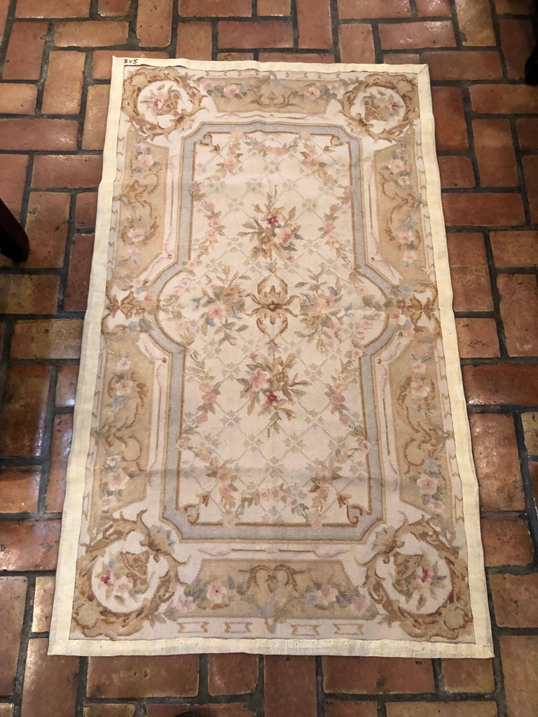 Needlepoint Aubusson Rug, New Unused 3x5 For Sale at 1stdibs