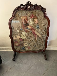 Needlepoint firescreen