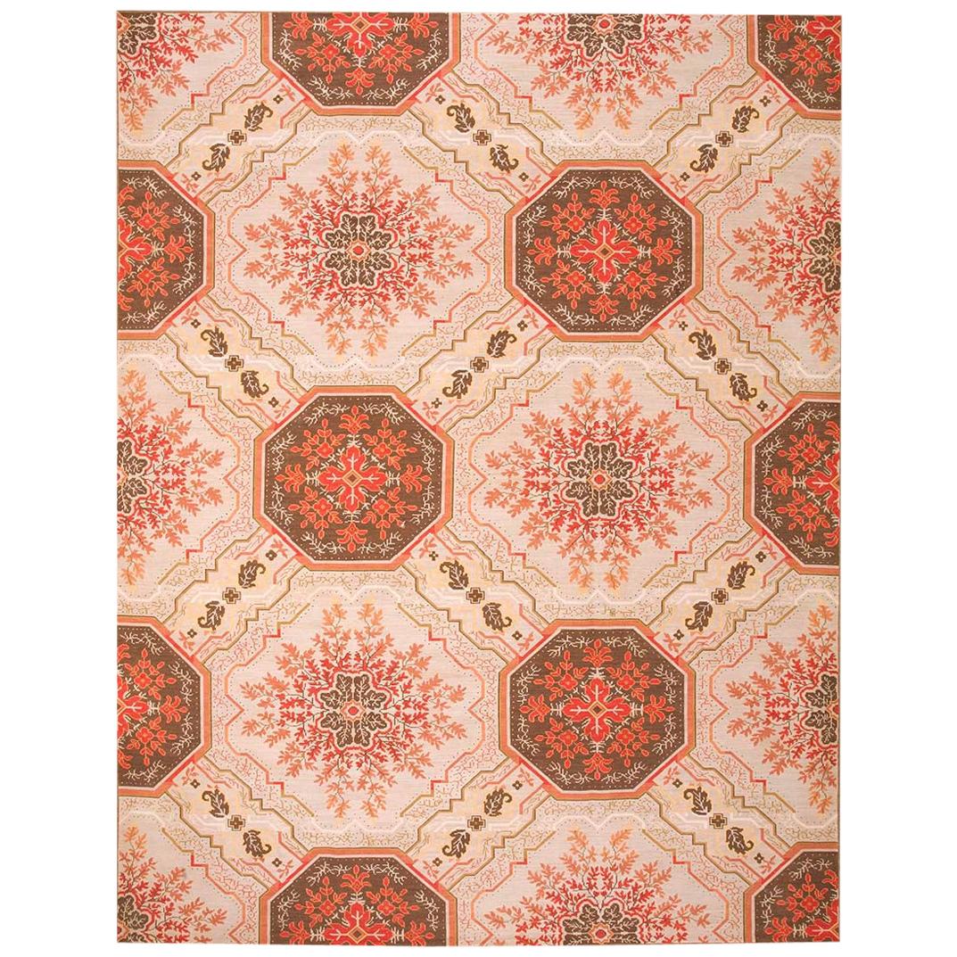Contemporary Needlepoint Flat Weave Carpet ( 9' x 12' - 375 x 365 )