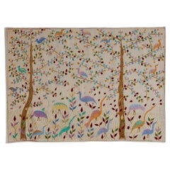 Needlepoint Hand Stitched Garden Tapestry