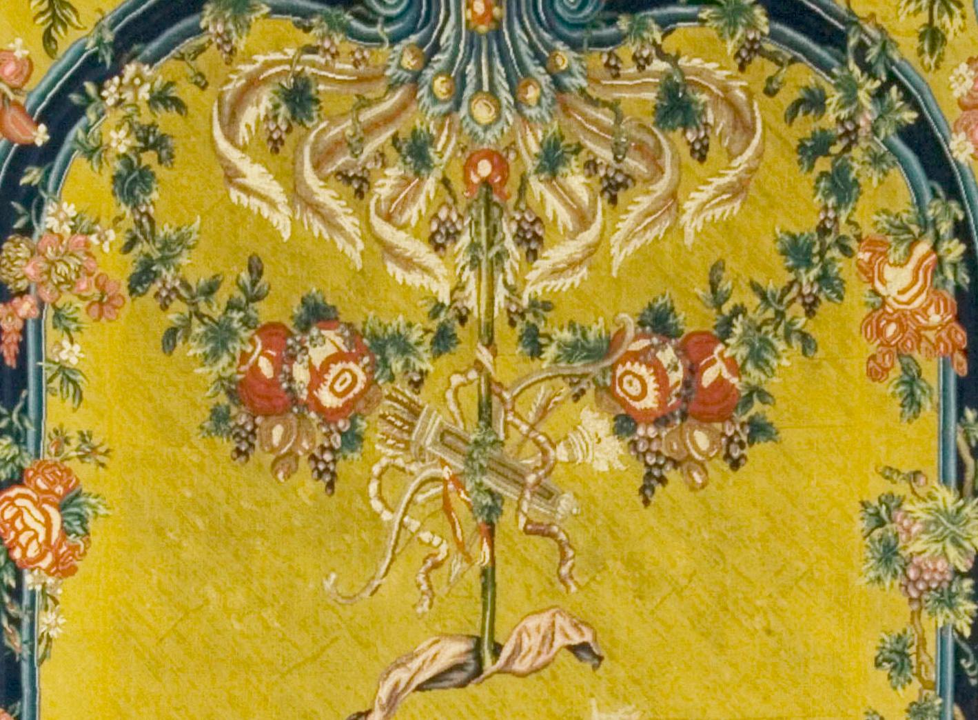 Panel de Punto de Aguja Escena Mitológica a la Manera de Boucher  4'3 x 8'7 Francés en venta