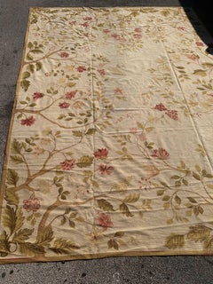 Needlepoint Rug , floral pattern. 10/14 feet